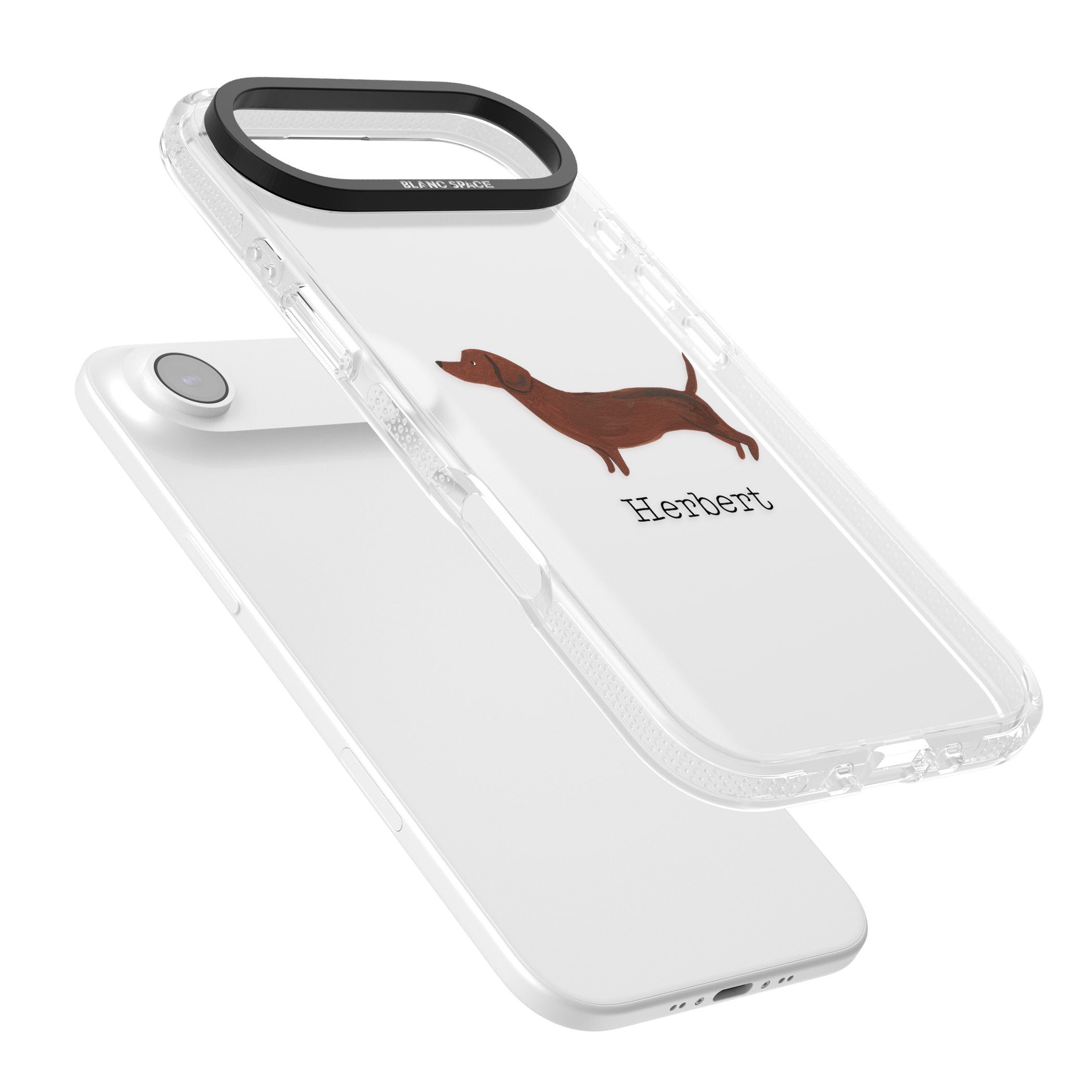 Personalised Sausage Dog iPhone 17 Air Impact Air Clear Phone Case Colours