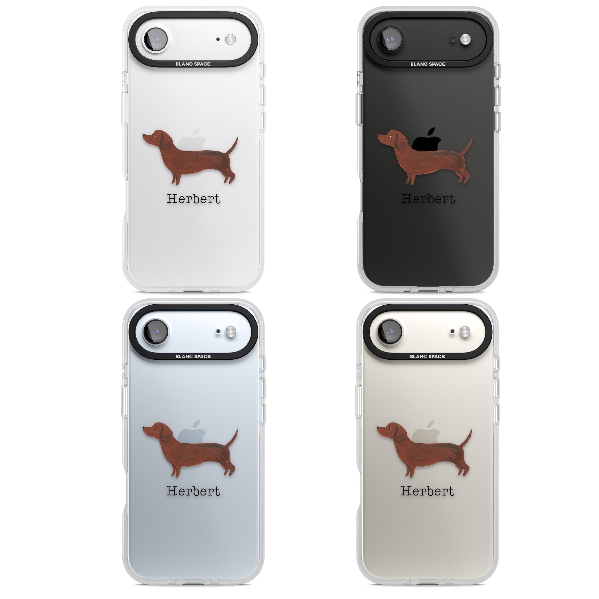 Personalised Sausage Dog iPhone 17 Air Impact Air Clear Phone Case APT Impact Protection
