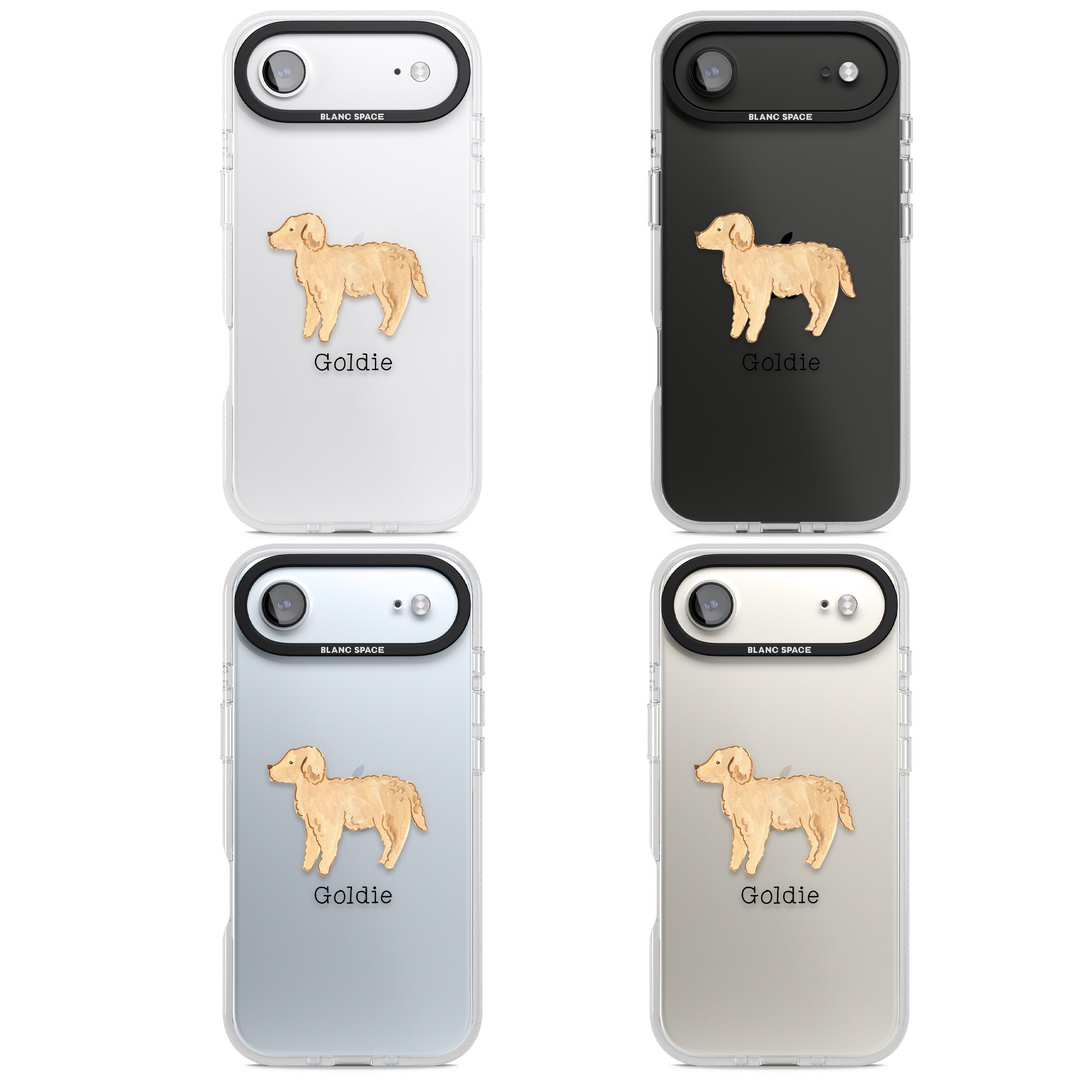 Personalised Goldendoodle iPhone 17 Air Impact Air Clear Phone Case APT Impact Protection