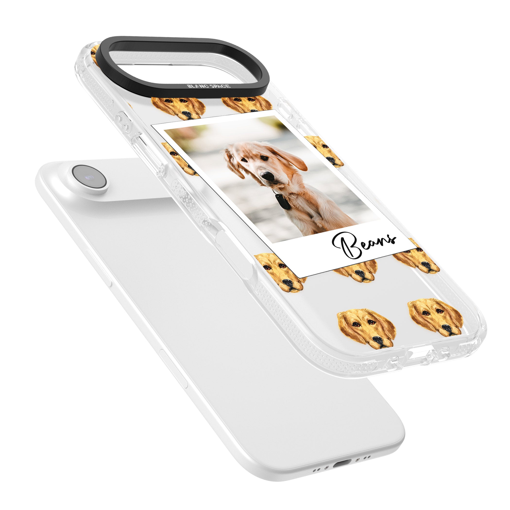 Personalised Labrador Instant Camera Photo iPhone 17 Air Impact Air Clear Phone Case Colours