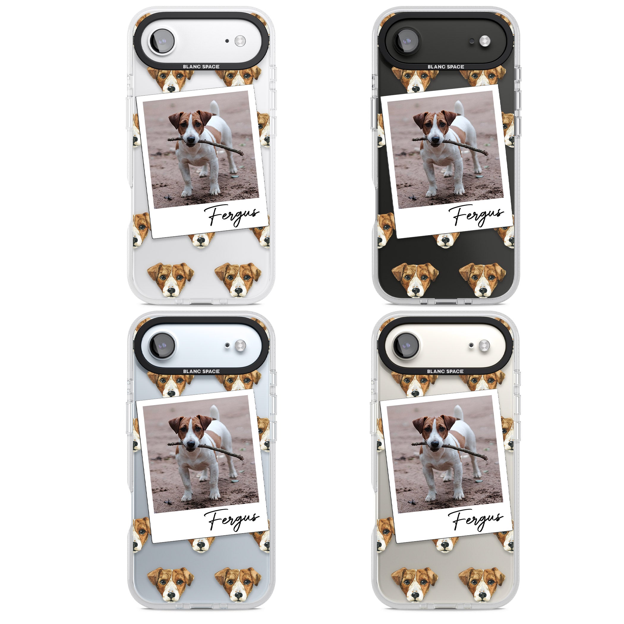 Personalised Jack Russell Instant Camera Photo iPhone 17 Air Impact Air Clear Phone Case APT Impact Protection