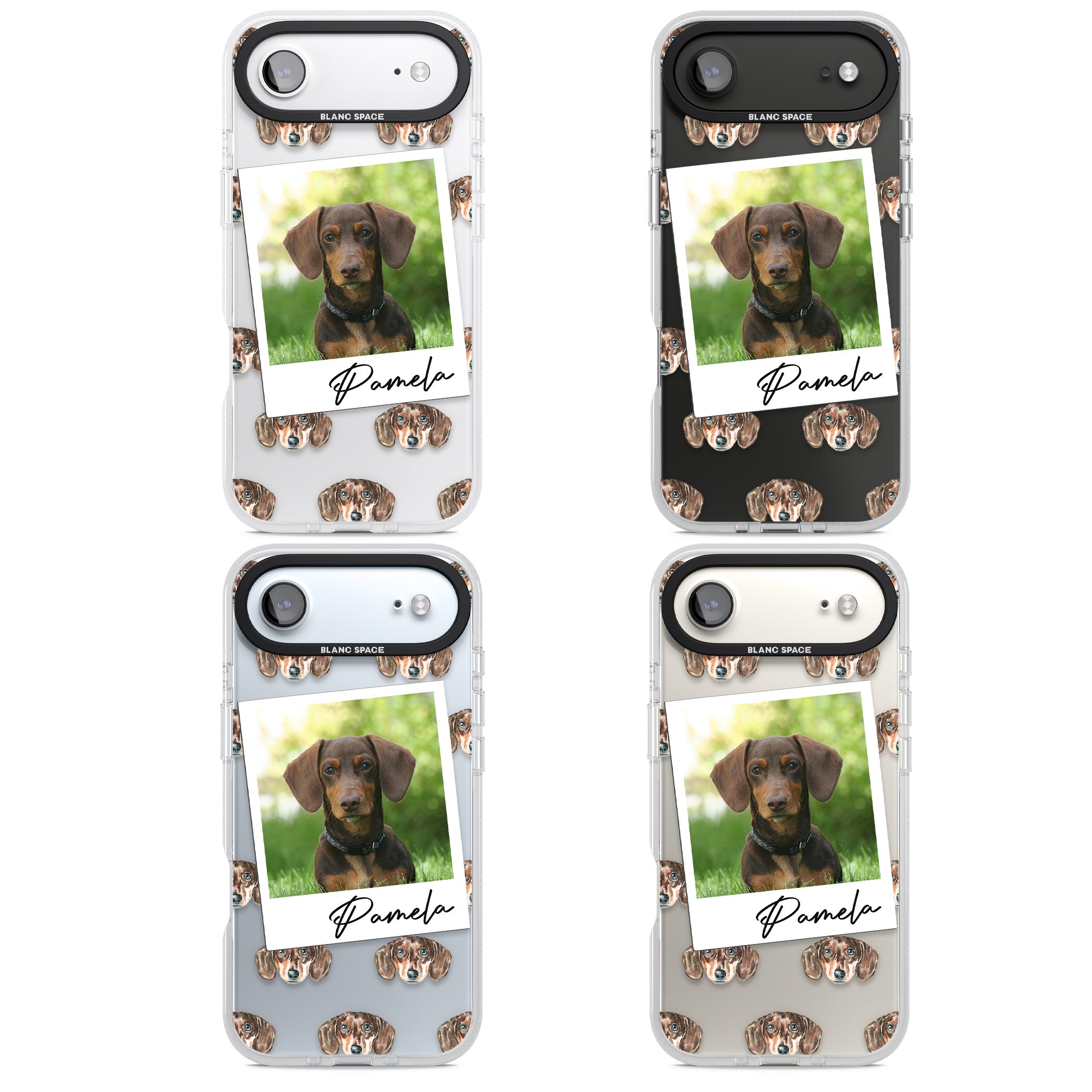 Personalised Brown Dachshund Instant Camera Photo iPhone 17 Air Impact Air Clear Phone Case APT Impact Protection