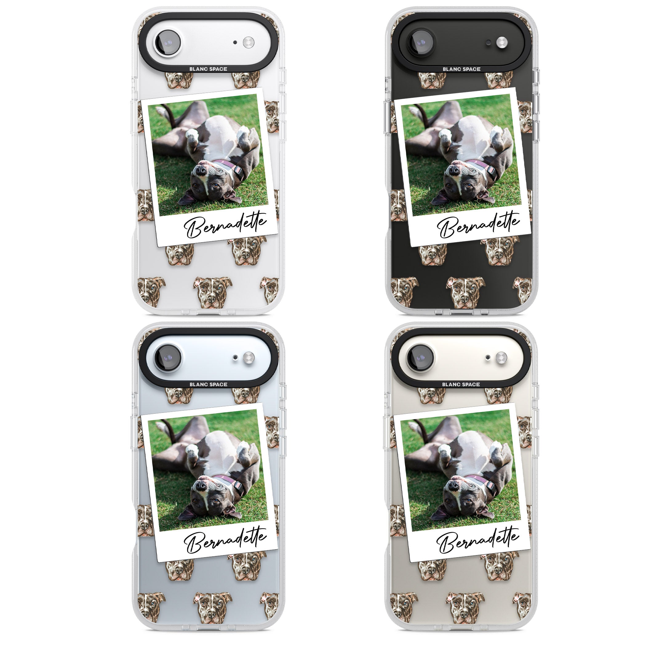 Personalised Staffordshire Bull Terrier Instant Camera Photo iPhone 17 Air Impact Air Clear Phone Case APT Impact Protection