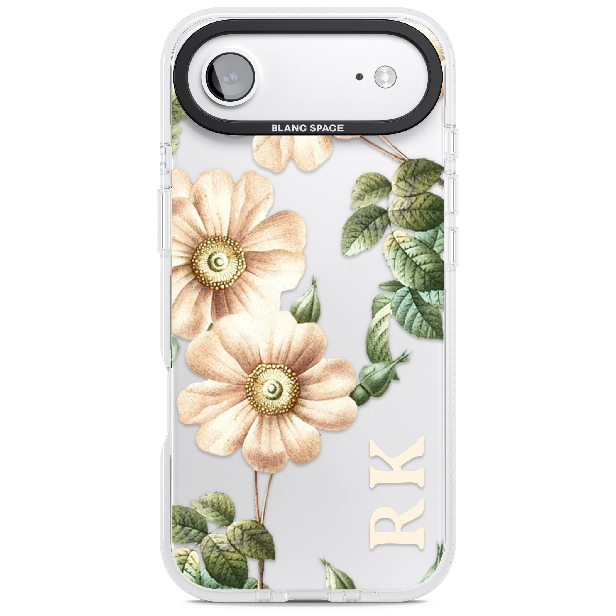 Personalised Vintage Floral Anemone iPhone 17 Air Impact Air Clear Phone Case