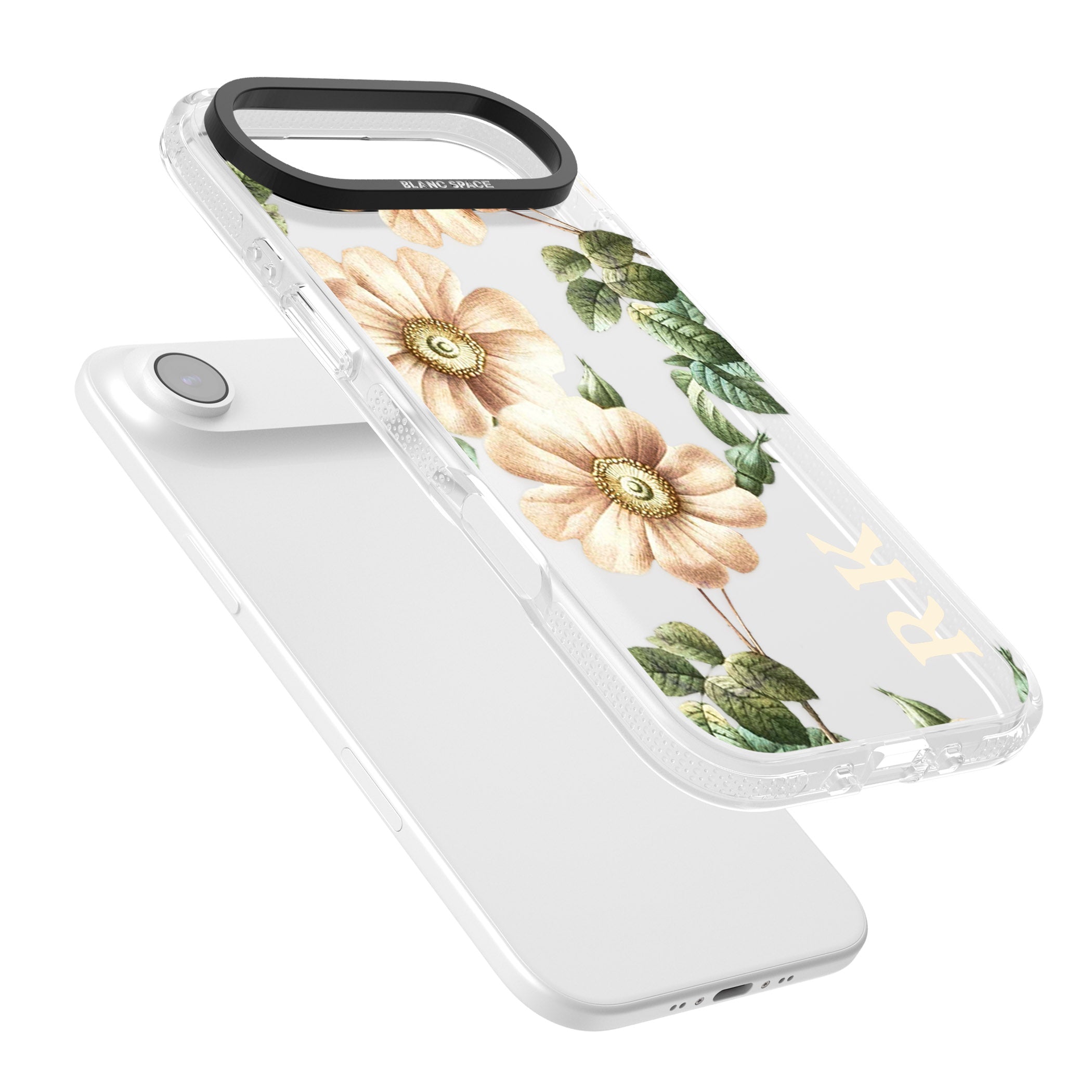 Personalised Vintage Floral Anemone iPhone 17 Air Impact Air Clear Phone Case Colours