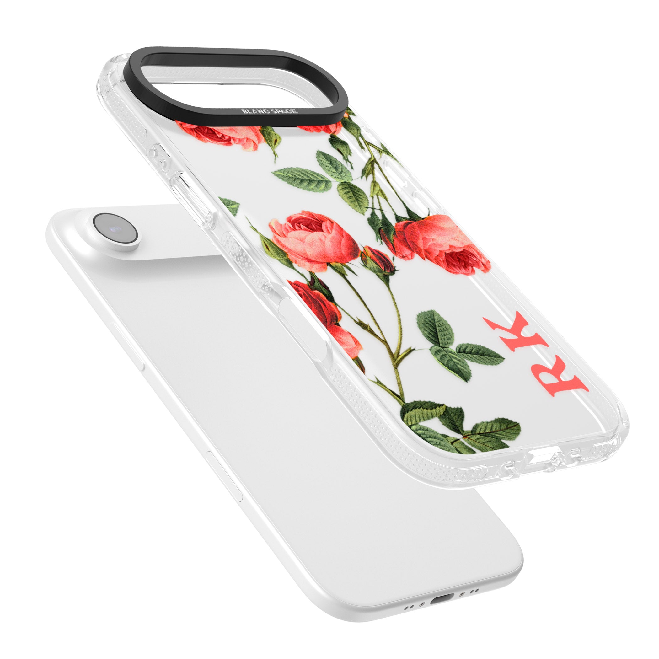 Personalised Vintage Floral Rose iPhone 17 Air Impact Air Clear Phone Case Colours