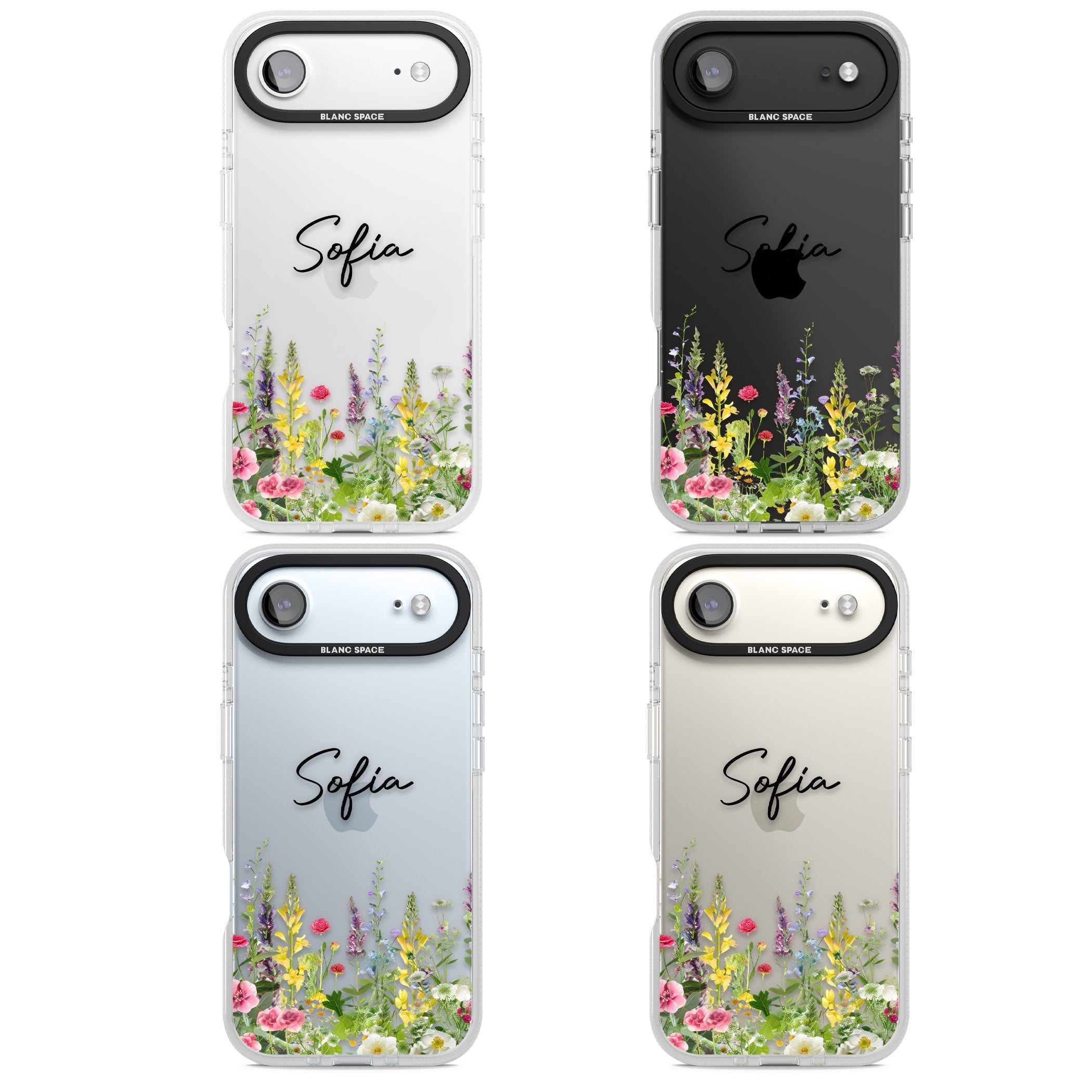 Personalised Garden Wildfowers iPhone 17 Air Impact Air Clear Phone Case APT Impact Protection