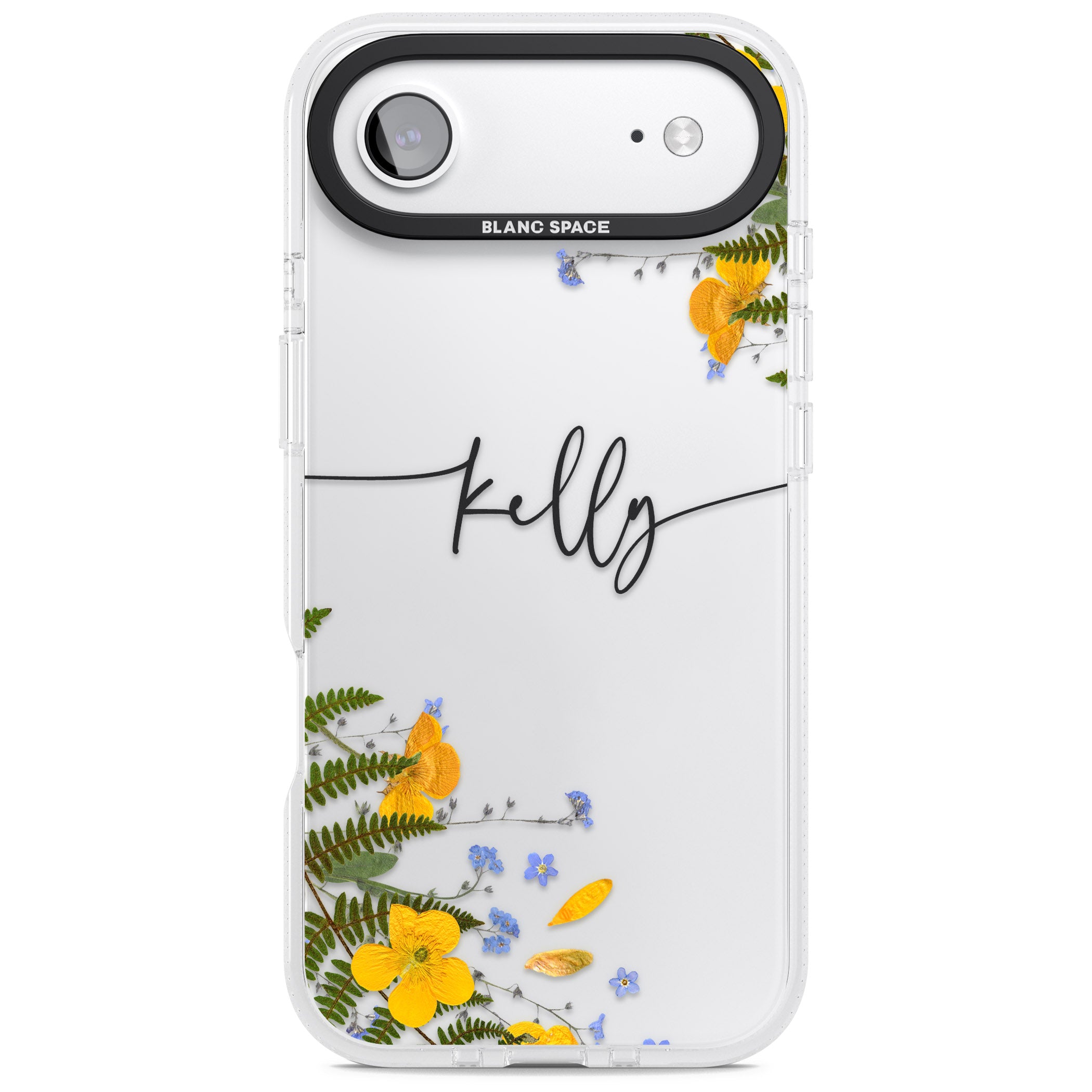 Personalised Ferns & Wildflowers iPhone 17 Air Impact Air Clear Phone Case
