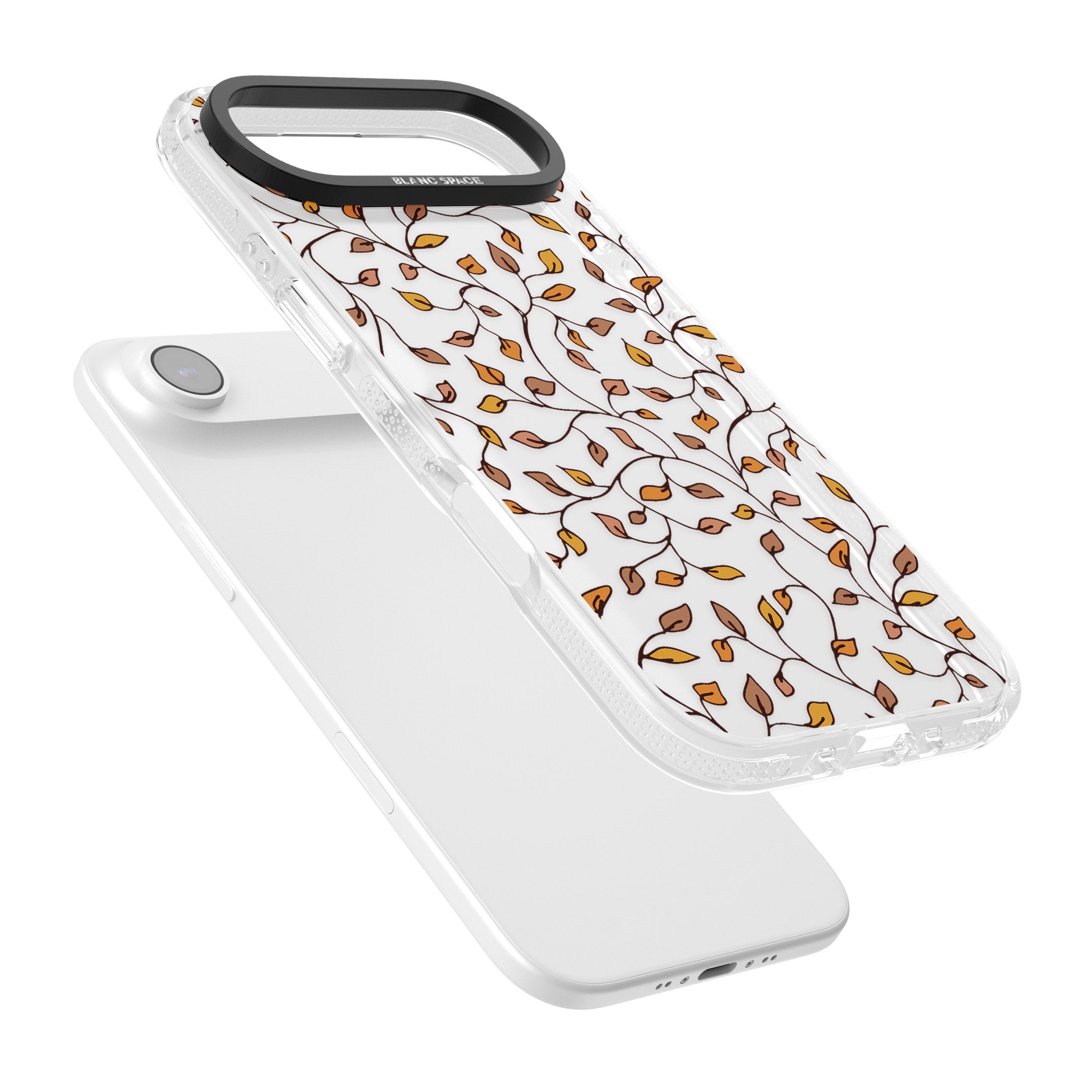 Personalised Autumn Leaves Pattern iPhone 17 Air Impact Air Clear Phone Case Colours