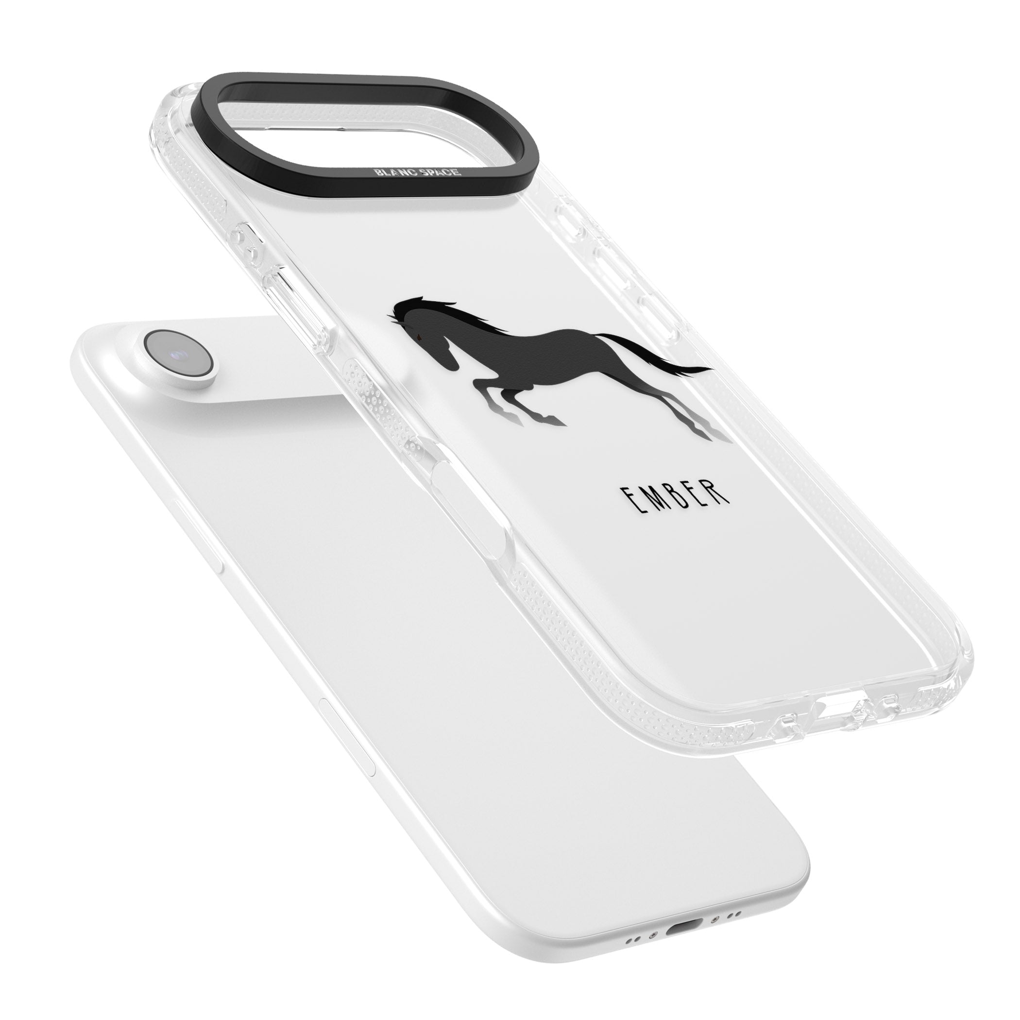 Personalised Black Horse iPhone 17 Air Impact Air Clear Phone Case Colours