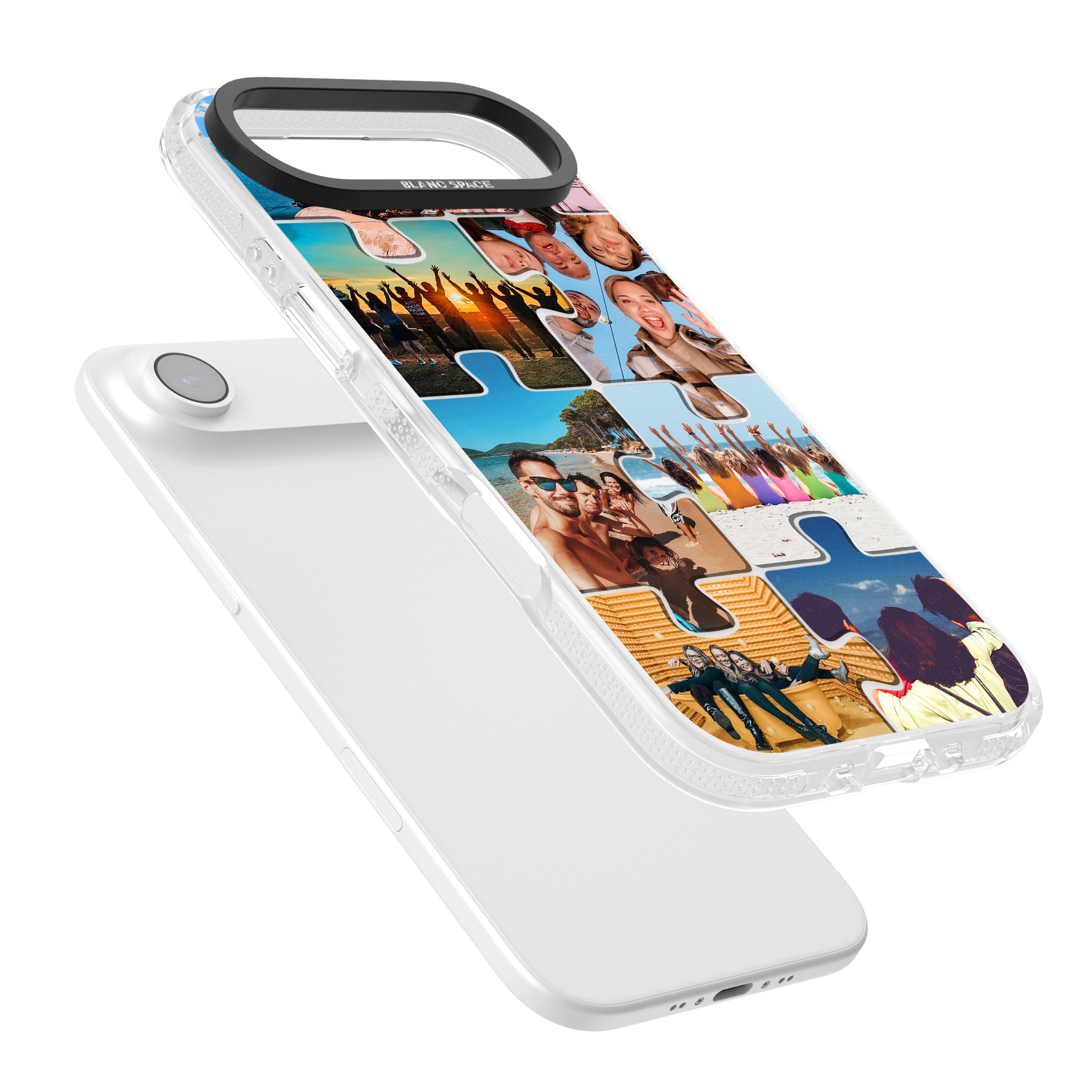 Personalised Jigsaw Photo Grid iPhone 17 Air Impact Air Clear Phone Case Colours