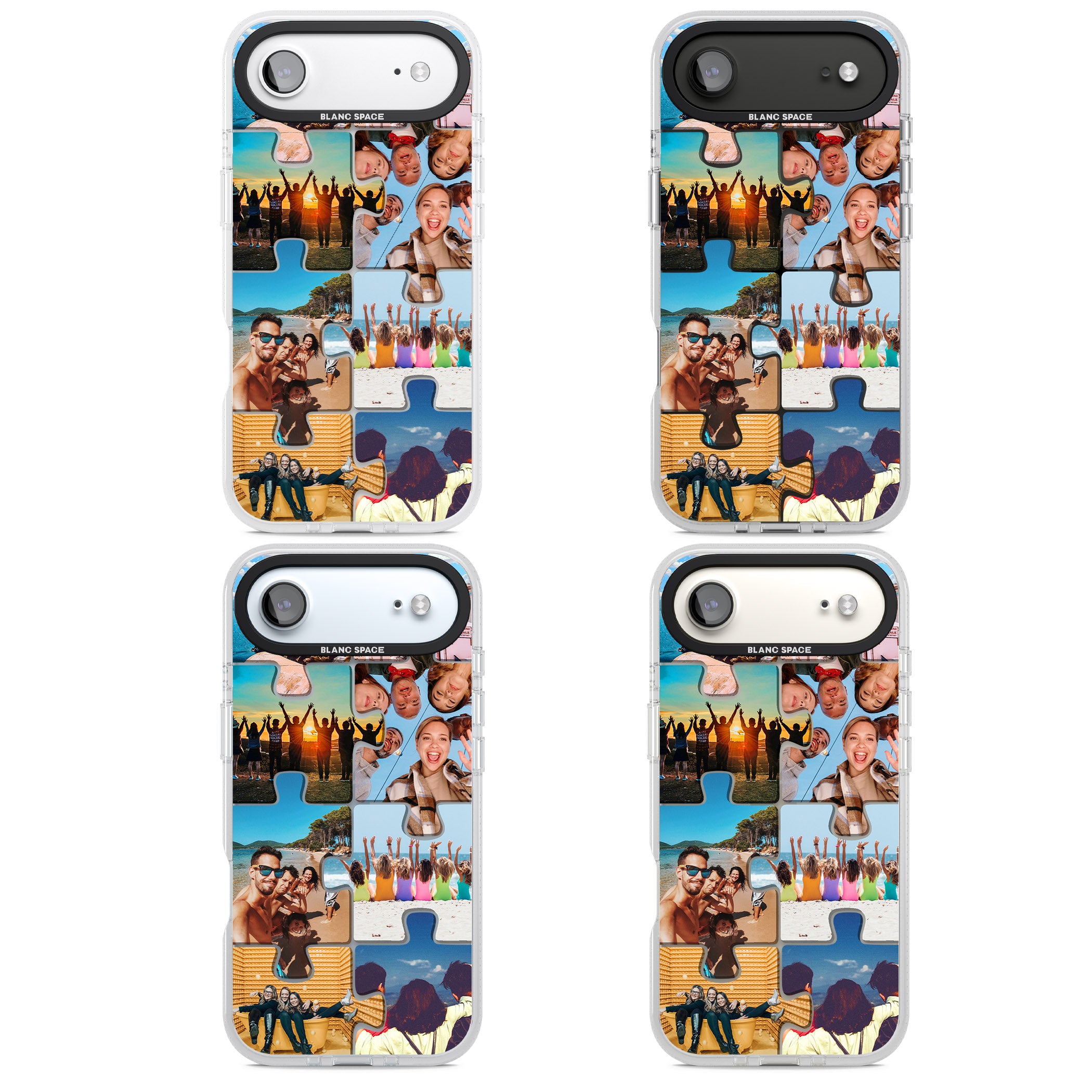 Personalised Jigsaw Photo Grid iPhone 17 Air Impact Air Clear Phone Case APT Impact Protection