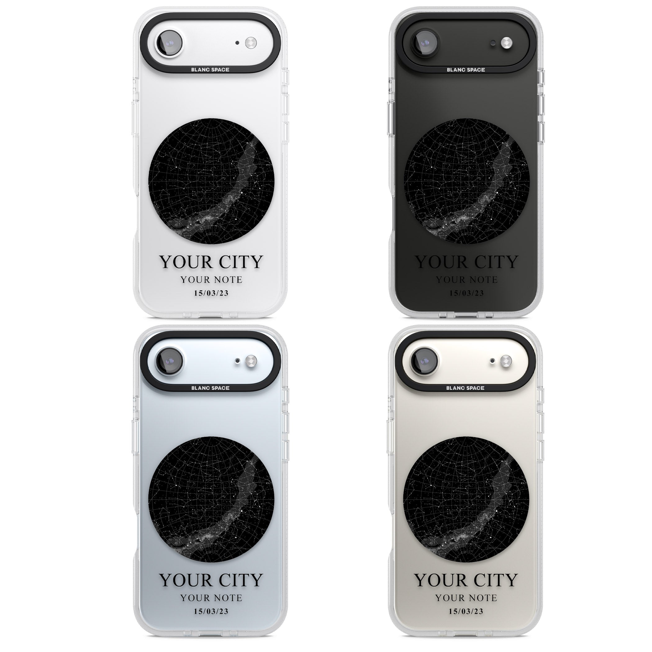 Personalised Star Map iPhone 17 Air Impact Air Clear Phone Case APT Impact Protection