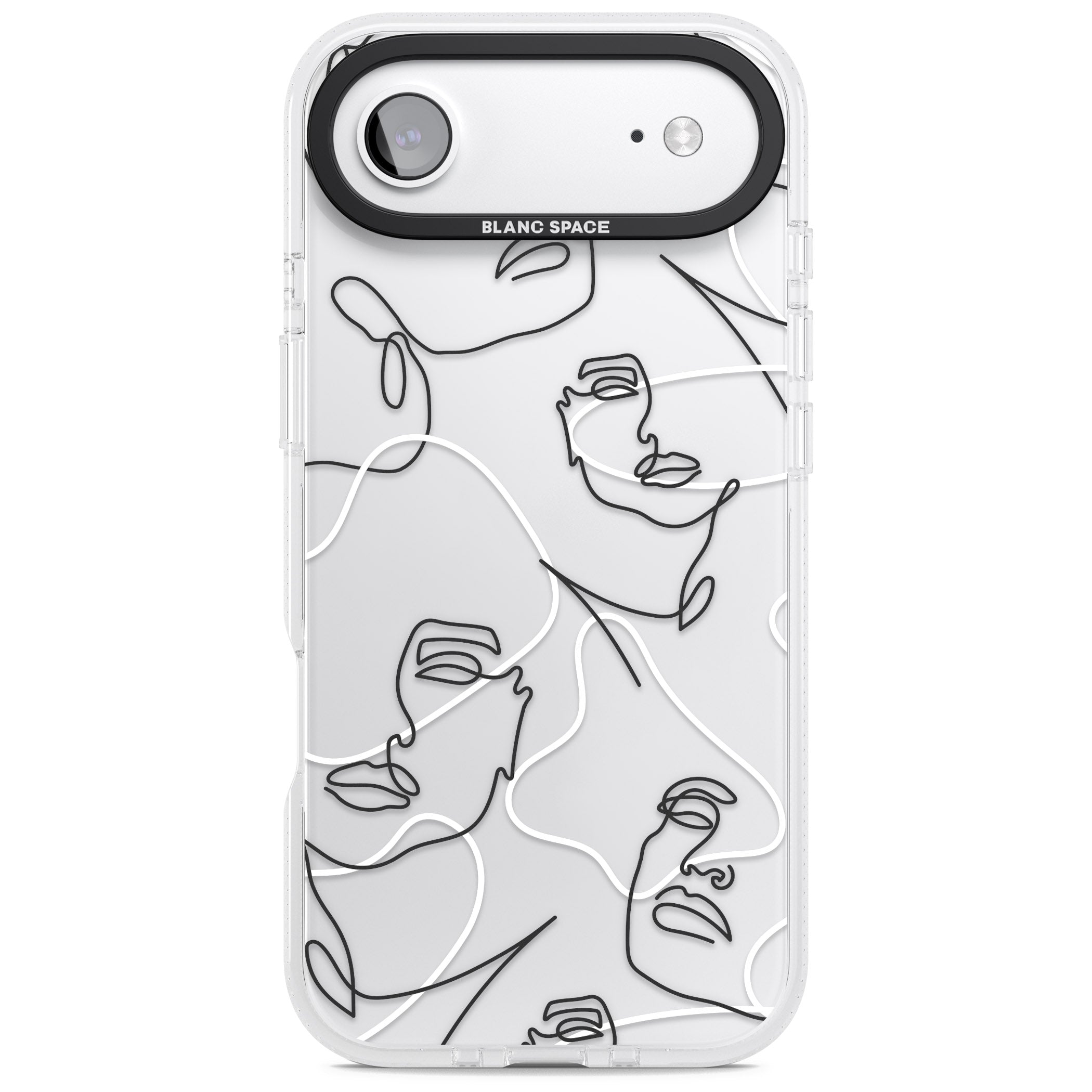 Personalised Abstract Faces iPhone 17 Air Impact Air Clear Phone Case