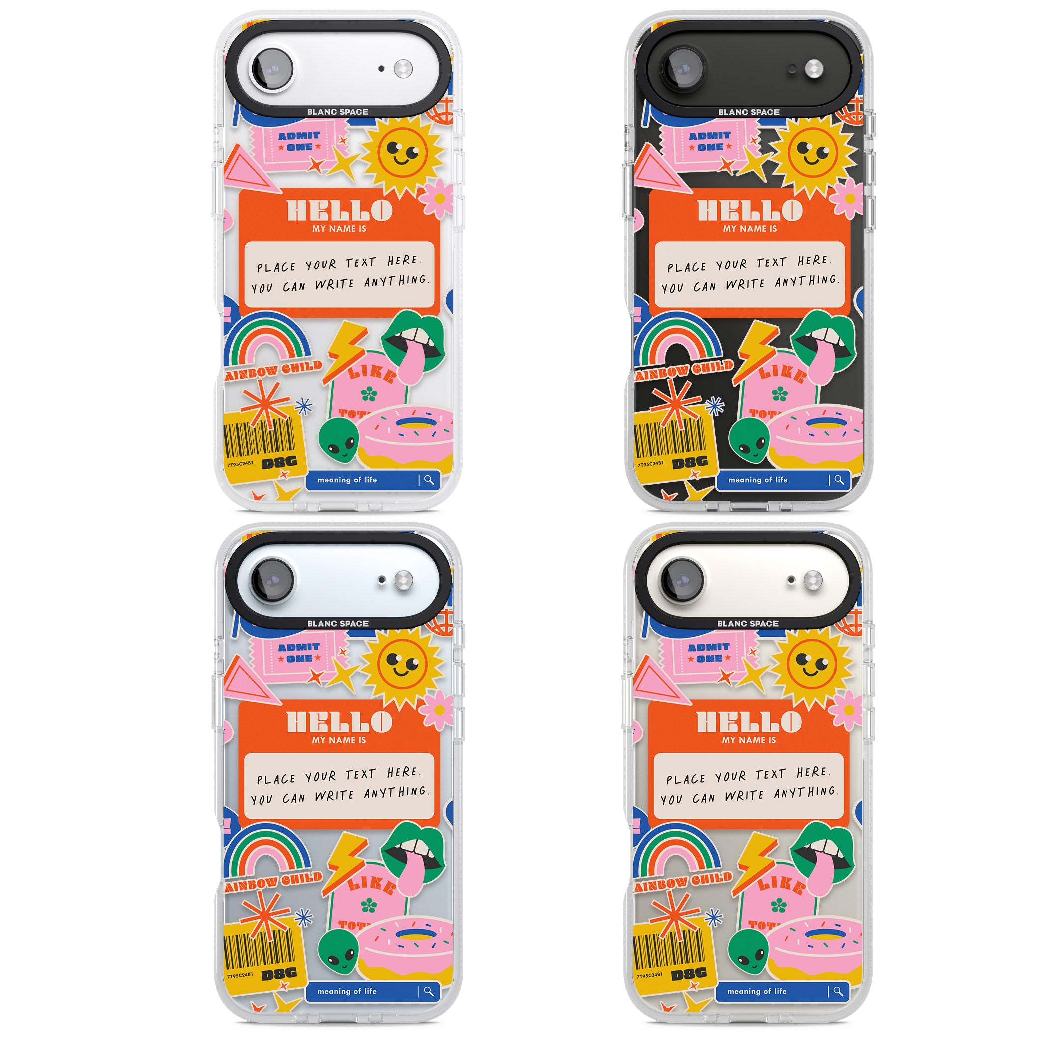 Personalised Retro Vibes Sticker iPhone 17 Air Impact Air Clear Phone Case APT Impact Protection