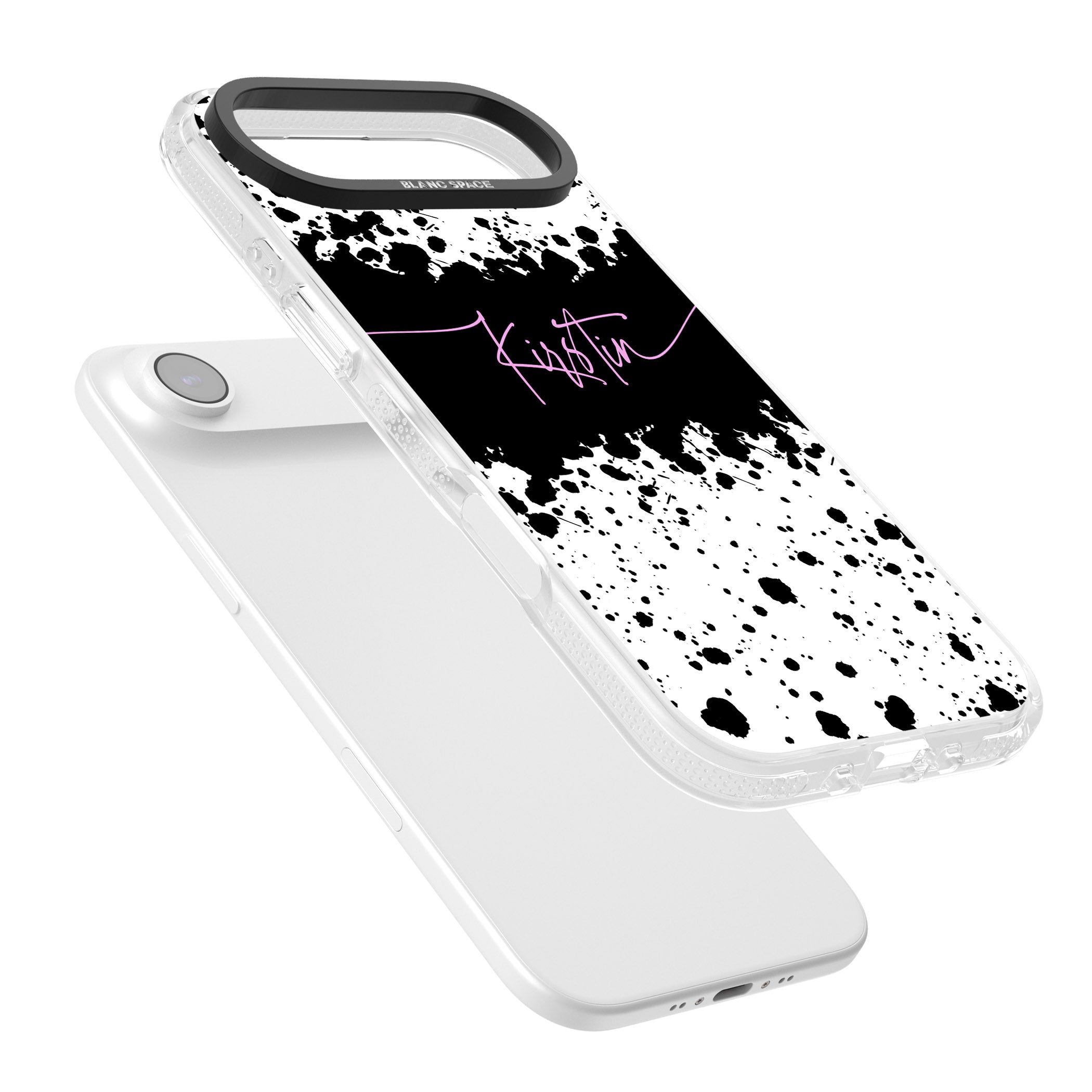 Personalised Bold Paint Splatters iPhone 17 Air Impact Air Clear Phone Case Colours