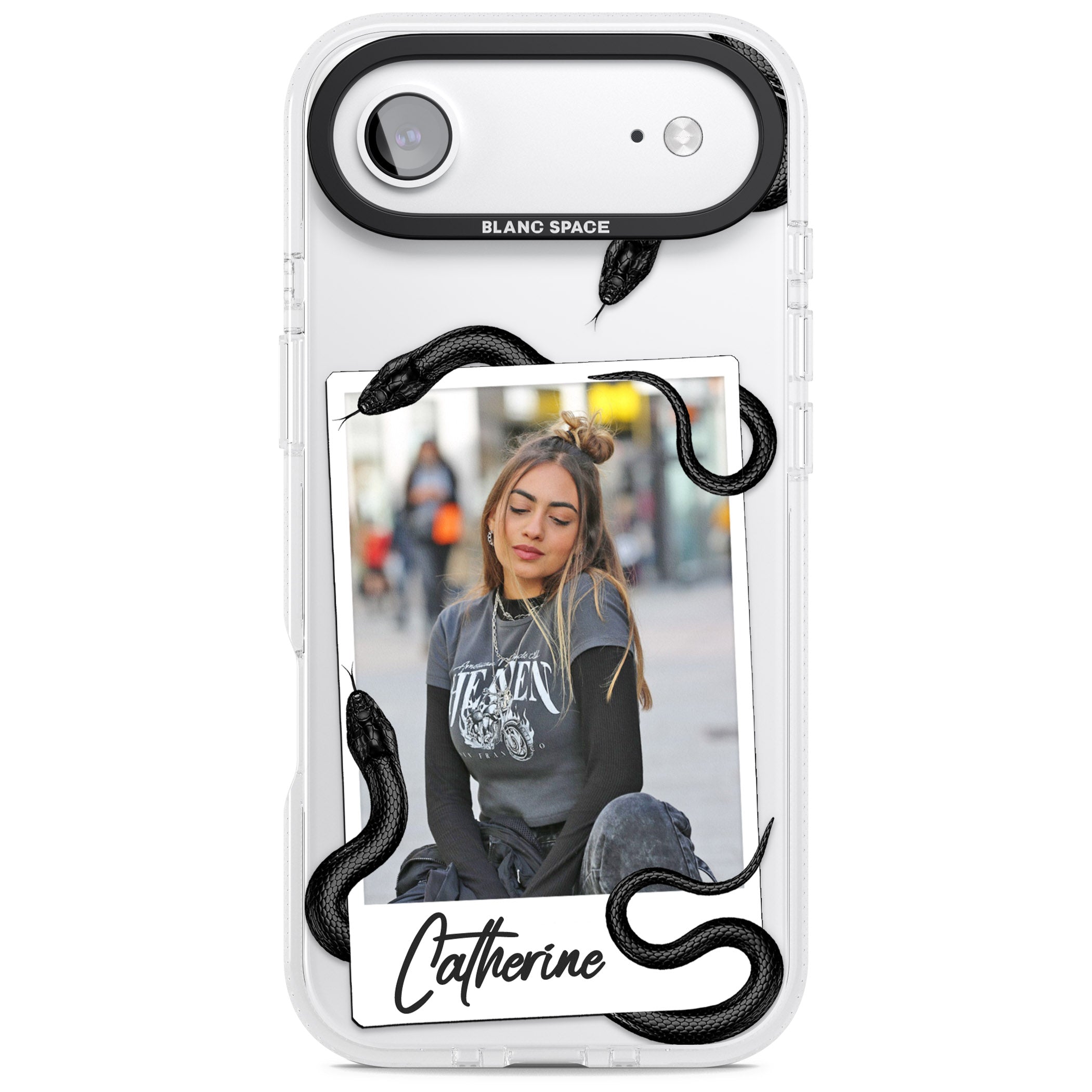 Personalised Snake Instant Photo iPhone 17 Air Impact Air Clear Phone Case