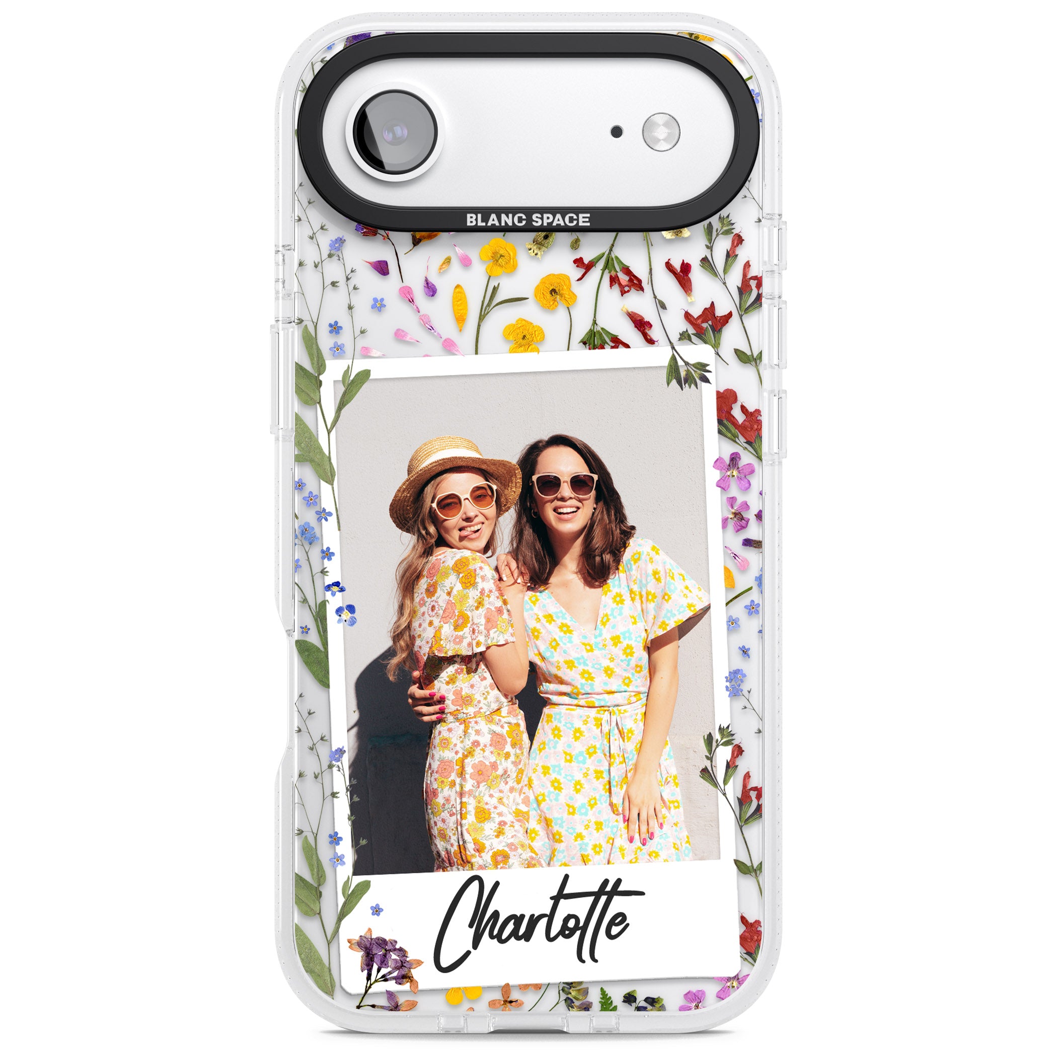 Personalised Wildflower Instant Photo iPhone 17 Air Impact Air Clear Phone Case