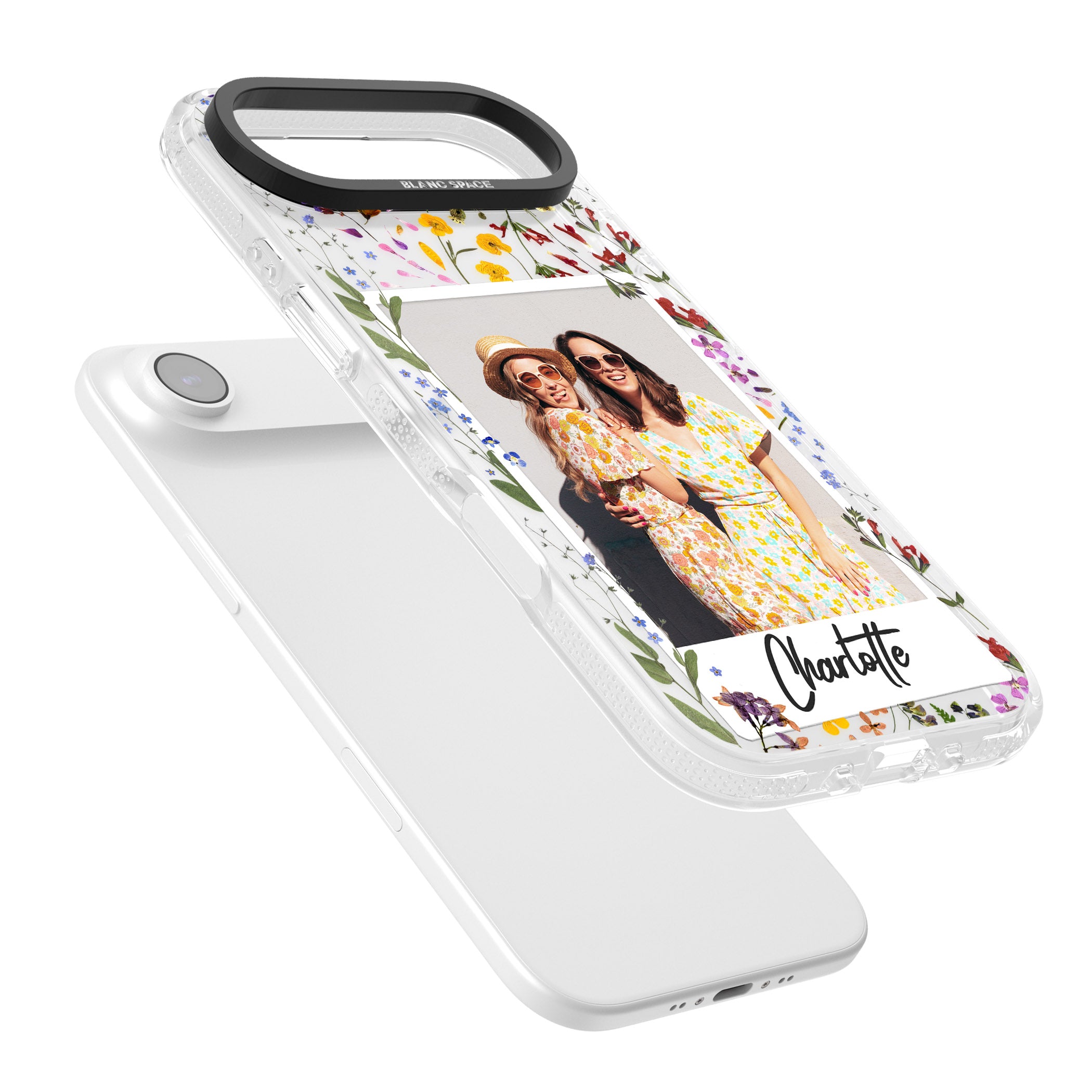 Personalised Wildflower Instant Photo iPhone 17 Air Impact Air Clear Phone Case Colours