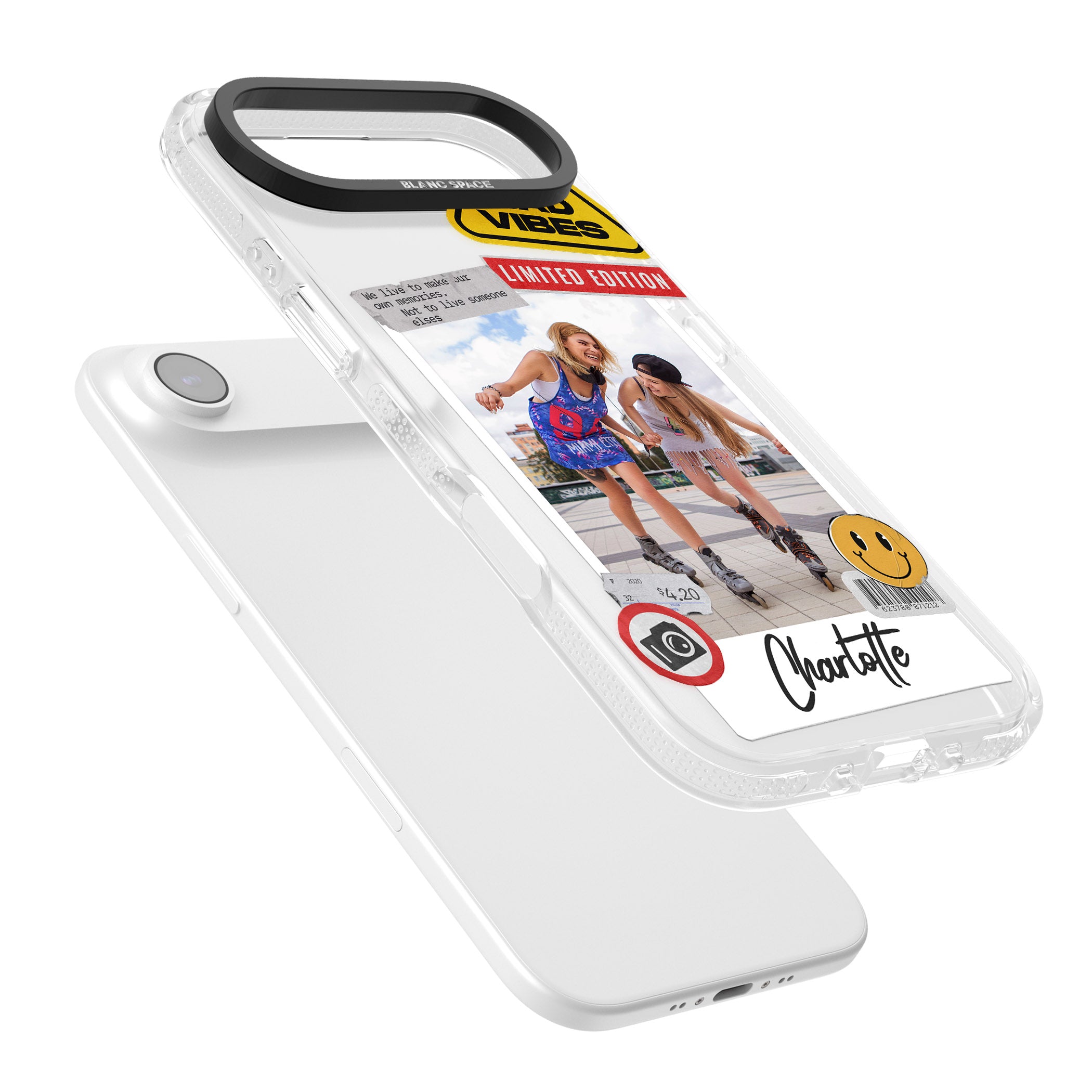 Personalised Sticker Mix Instant Photo iPhone 17 Air Impact Air Clear Phone Case Colours