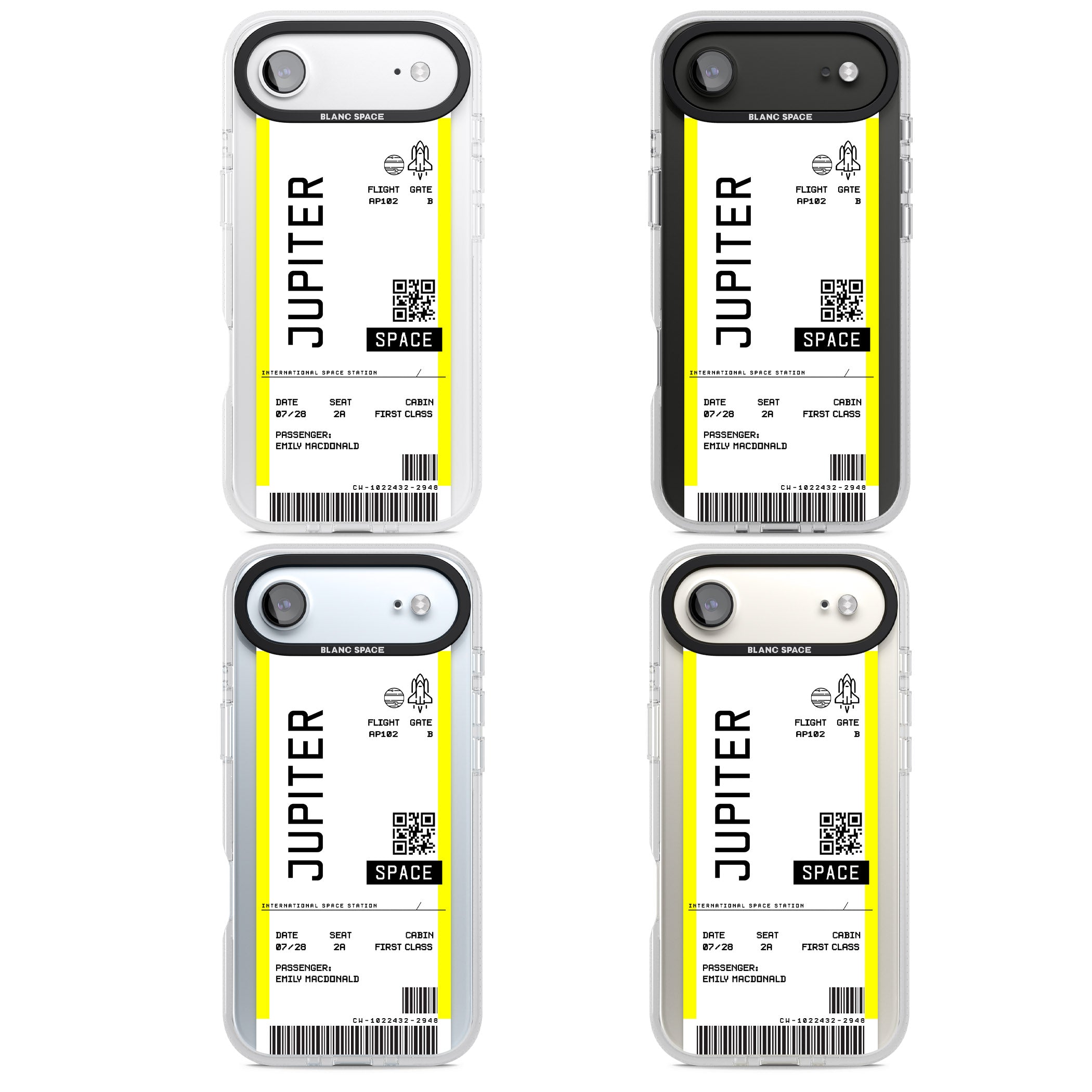 Personalised Jupiter Travel Ticket iPhone 17 Air Impact Air Clear Phone Case APT Impact Protection
