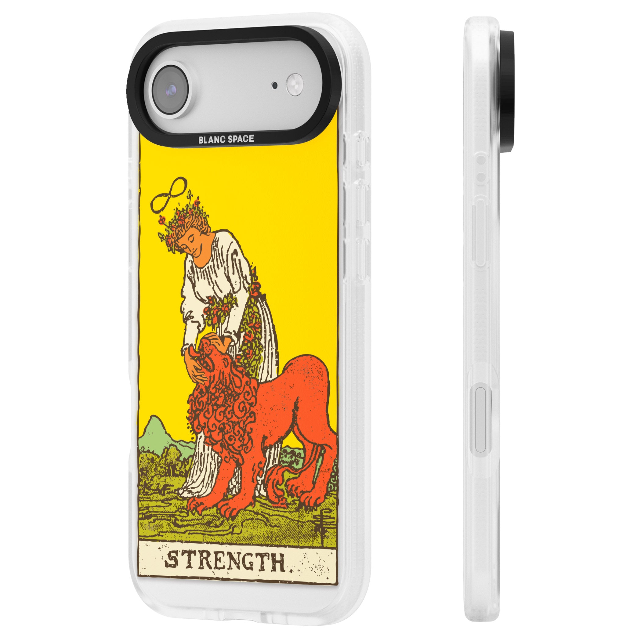 Personalised Strength Tarot Card (Color) iPhone 17 Air Impact Air Clear Phone Case Side Profile