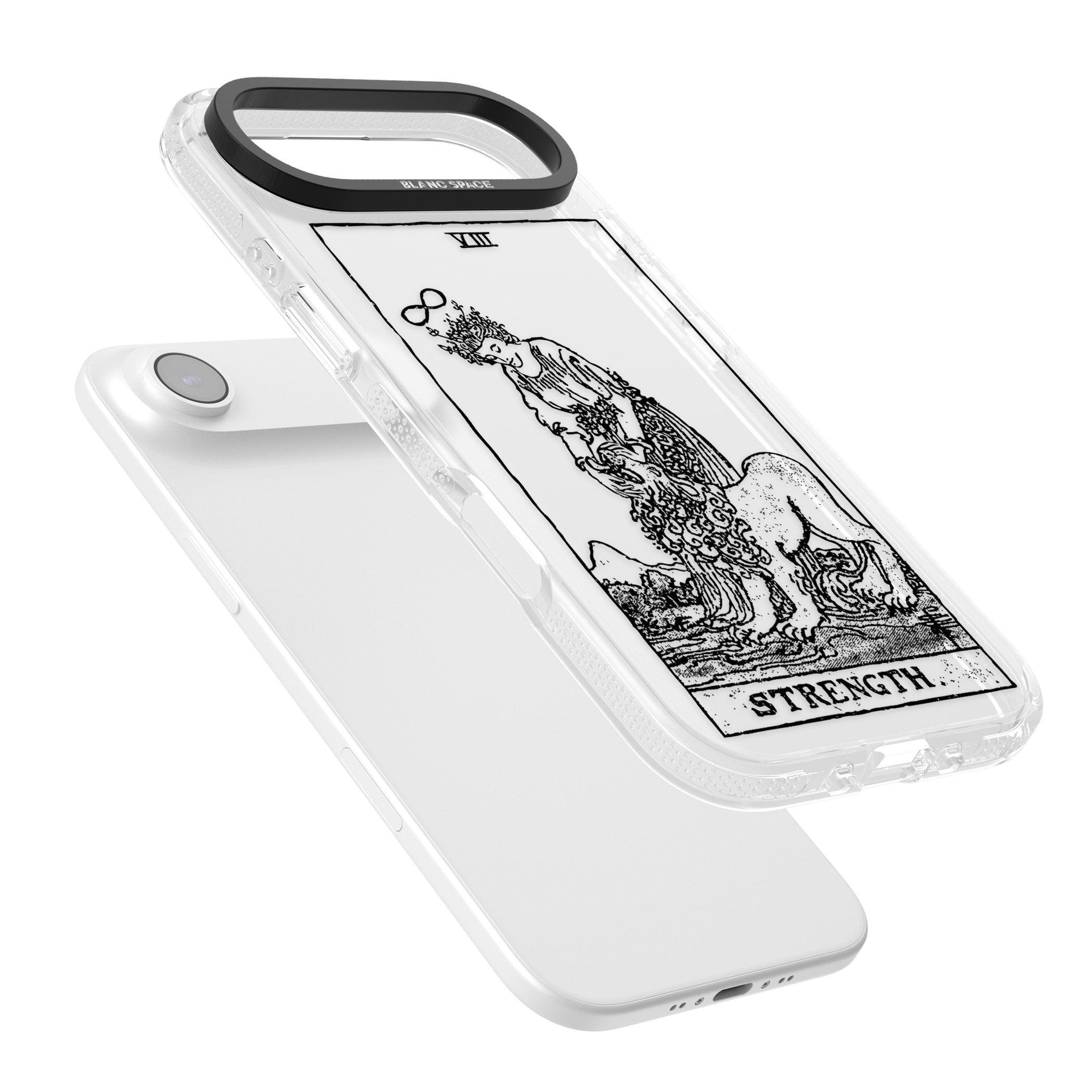 Personalised Strength Tarot Card (Clear) iPhone 17 Air Impact Air Clear Phone Case Colours