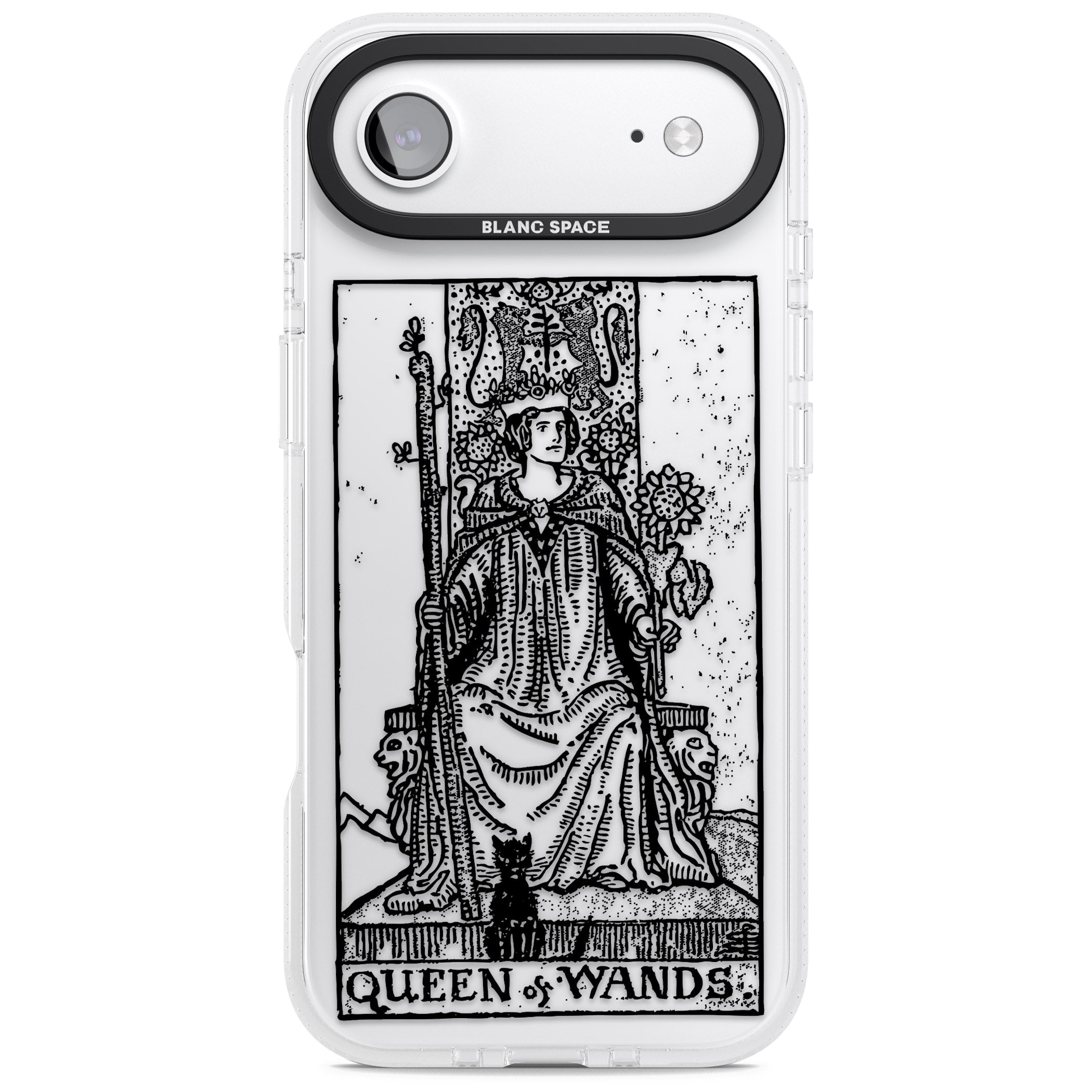 Personalised Queen Of Wands Tarot Card (Clear) iPhone 17 Air Impact Air Clear Phone Case