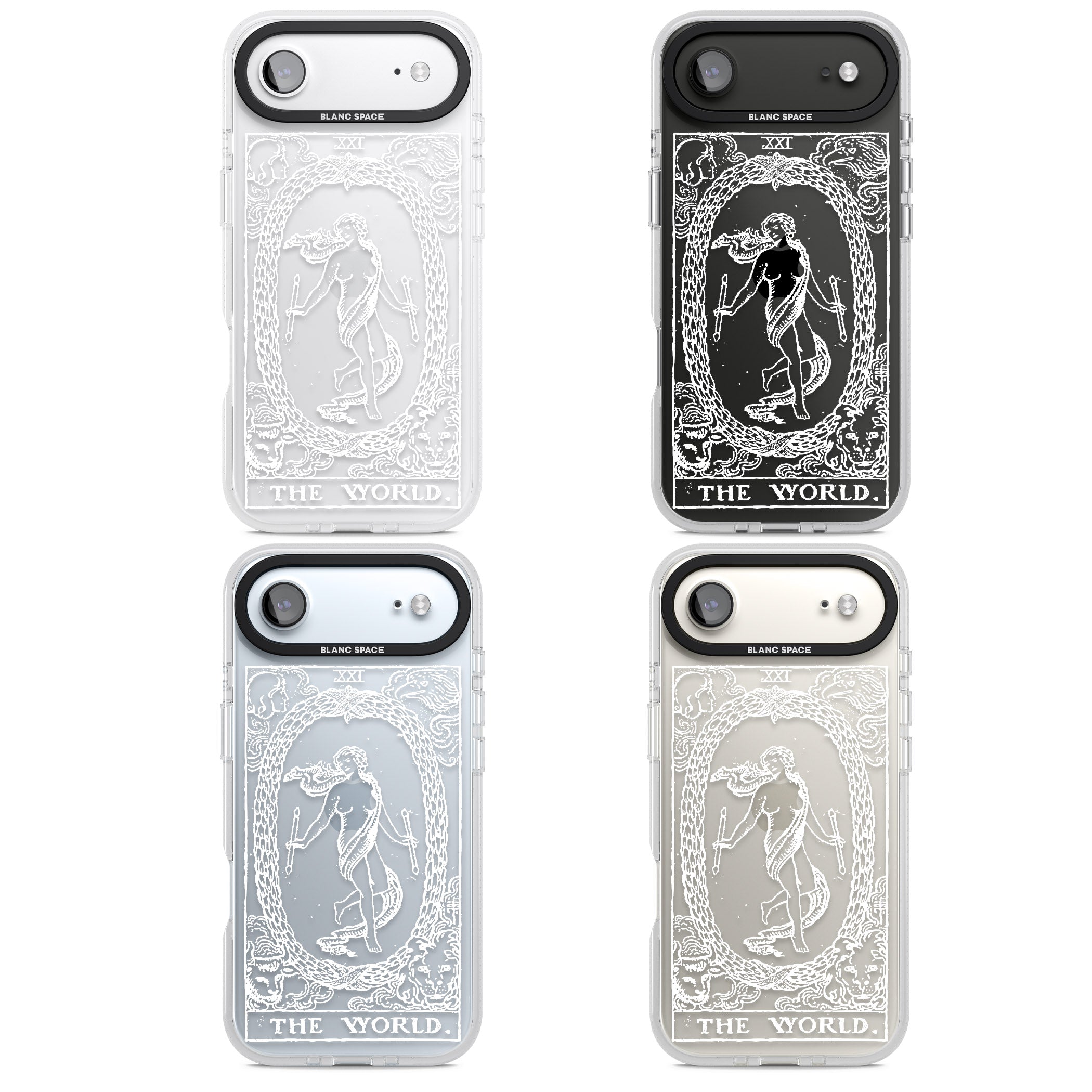 Personalised The World Tarot Card (White) iPhone 17 Air Impact Air Clear Phone Case APT Impact Protection