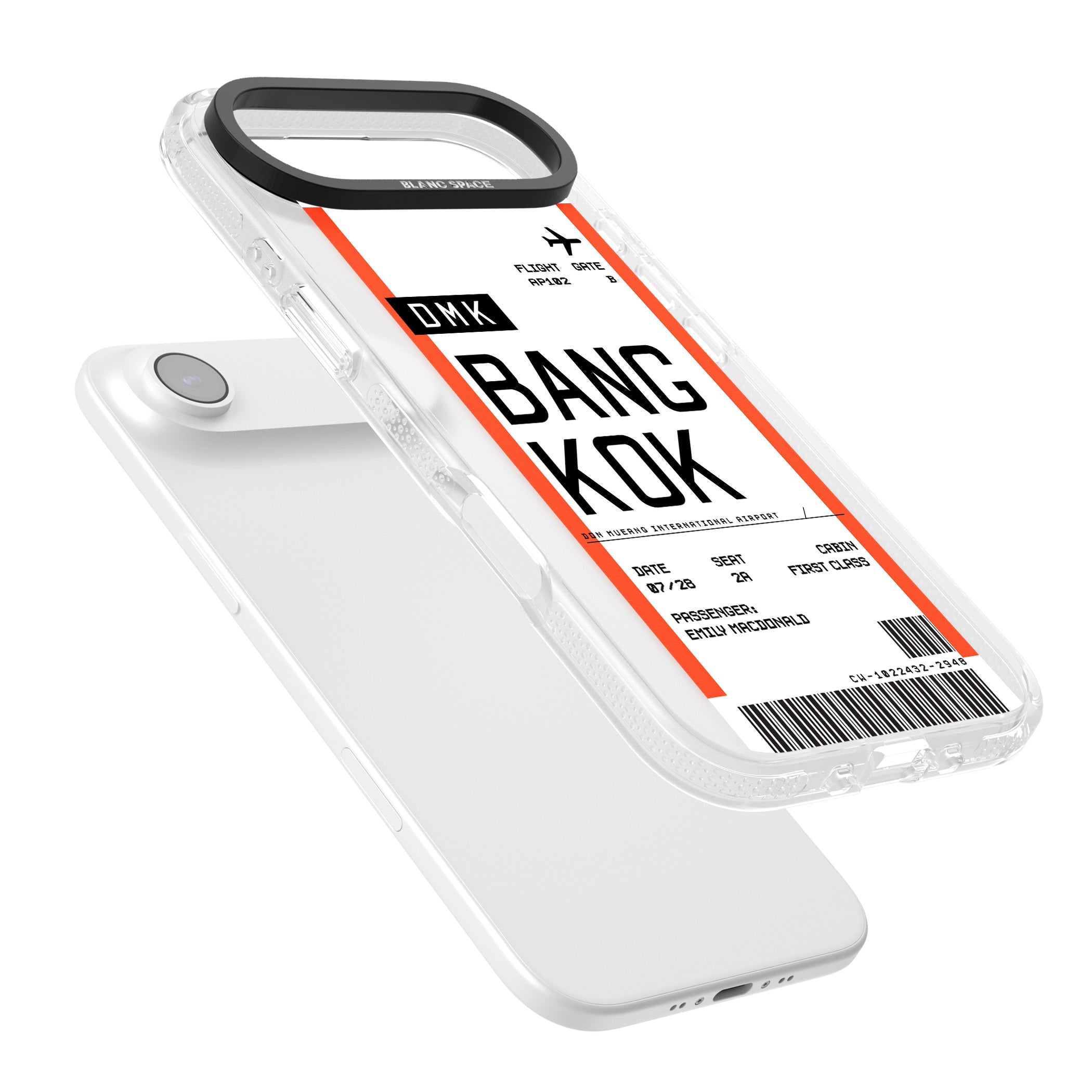Personalised Bangkok Boarding Pass iPhone 17 Air Impact Air Clear Phone Case Colours