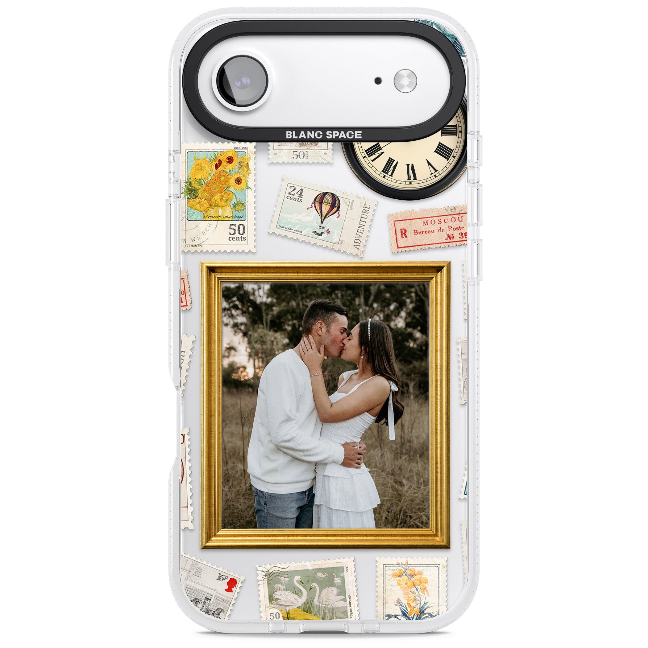 Personalised Vintage Photo Frame Collage iPhone 17 Air Impact Air Clear Phone Case