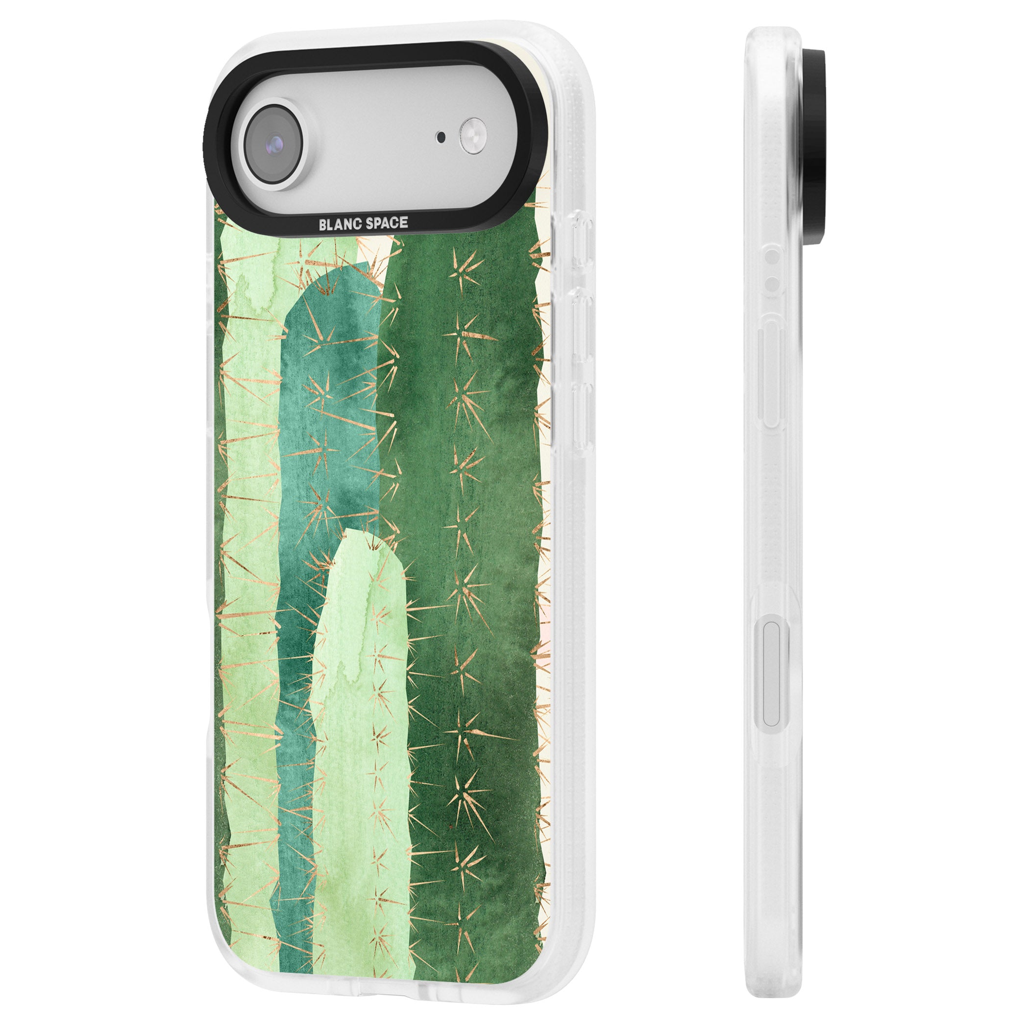 Large Cacti iPhone 17 Air Impact Air Clear Phone Case Side Profile