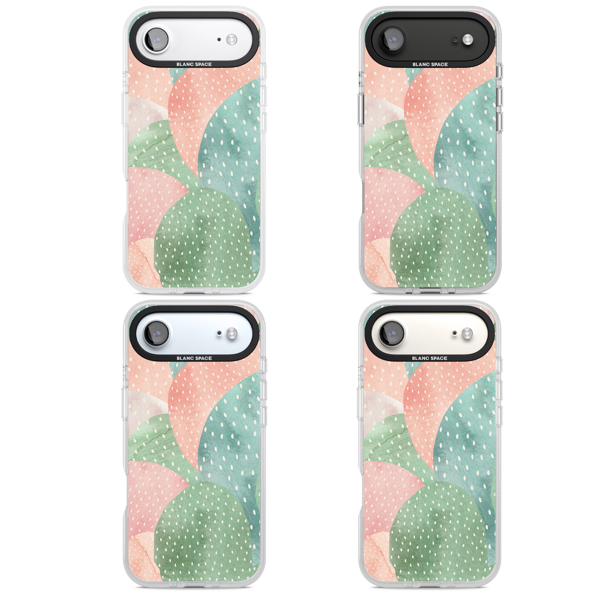 Pastel Cacti Pattern iPhone 17 Air Impact Air Clear Phone Case APT Impact Protection