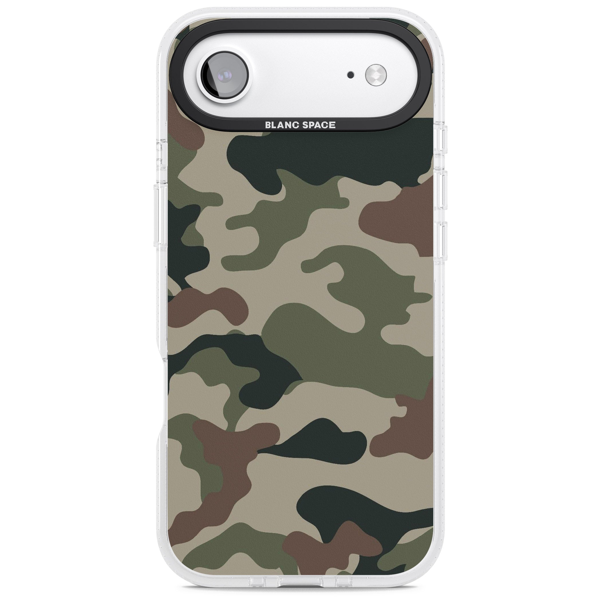 Green And Brown Camo iPhone 17 Air Impact Air Clear Phone Case