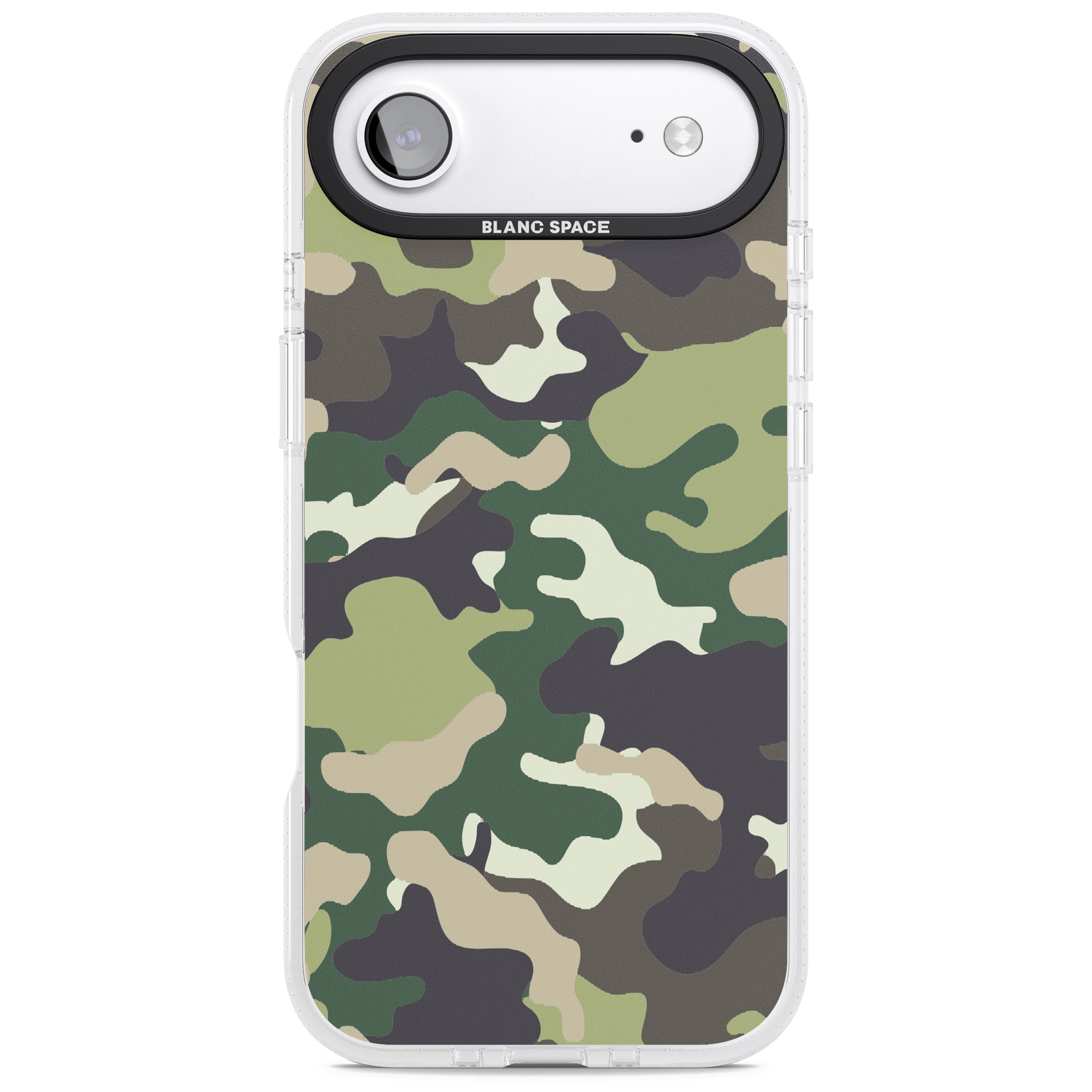 Green Camo iPhone 17 Air Impact Air Clear Phone Case