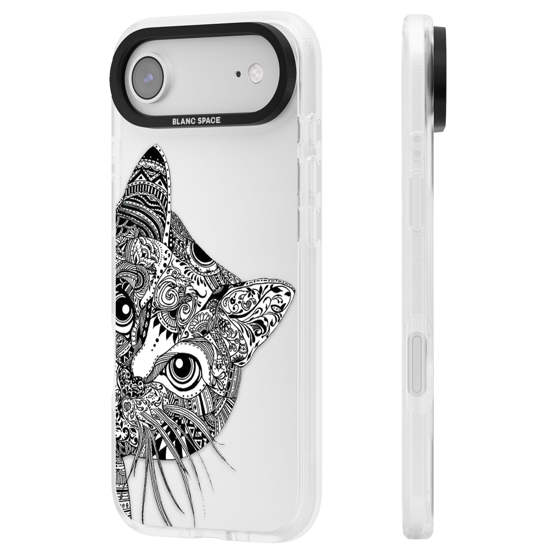 Henna Cat iPhone 17 Air Impact Air Clear Phone Case Side Profile
