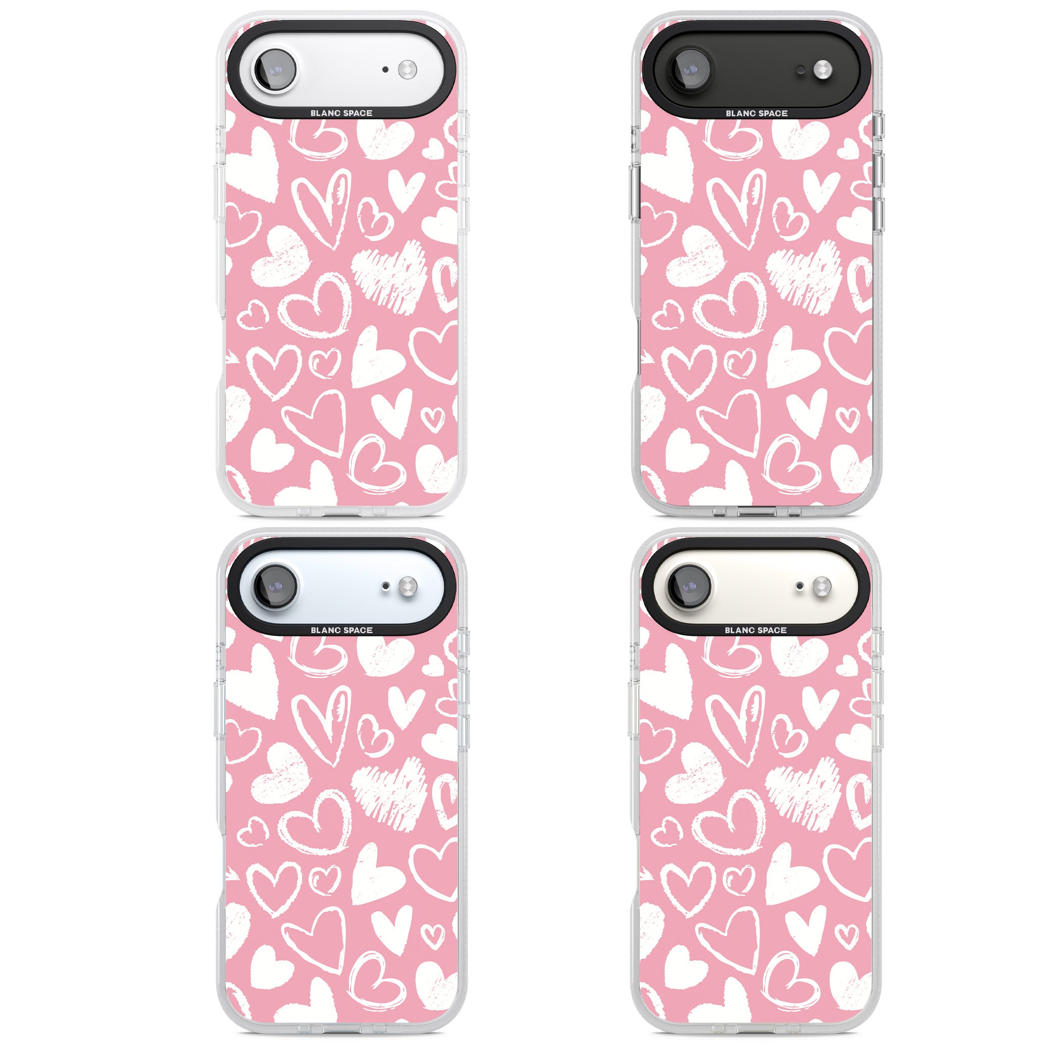 Chalk Hearts iPhone 17 Air Impact Air Clear Phone Case APT Impact Protection