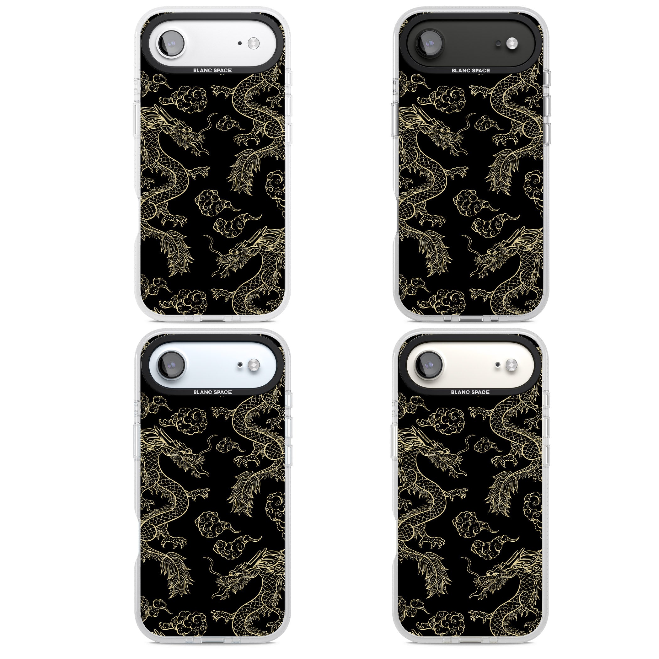 Black And Gold Dragon Pattern iPhone 17 Air Impact Air Clear Phone Case APT Impact Protection