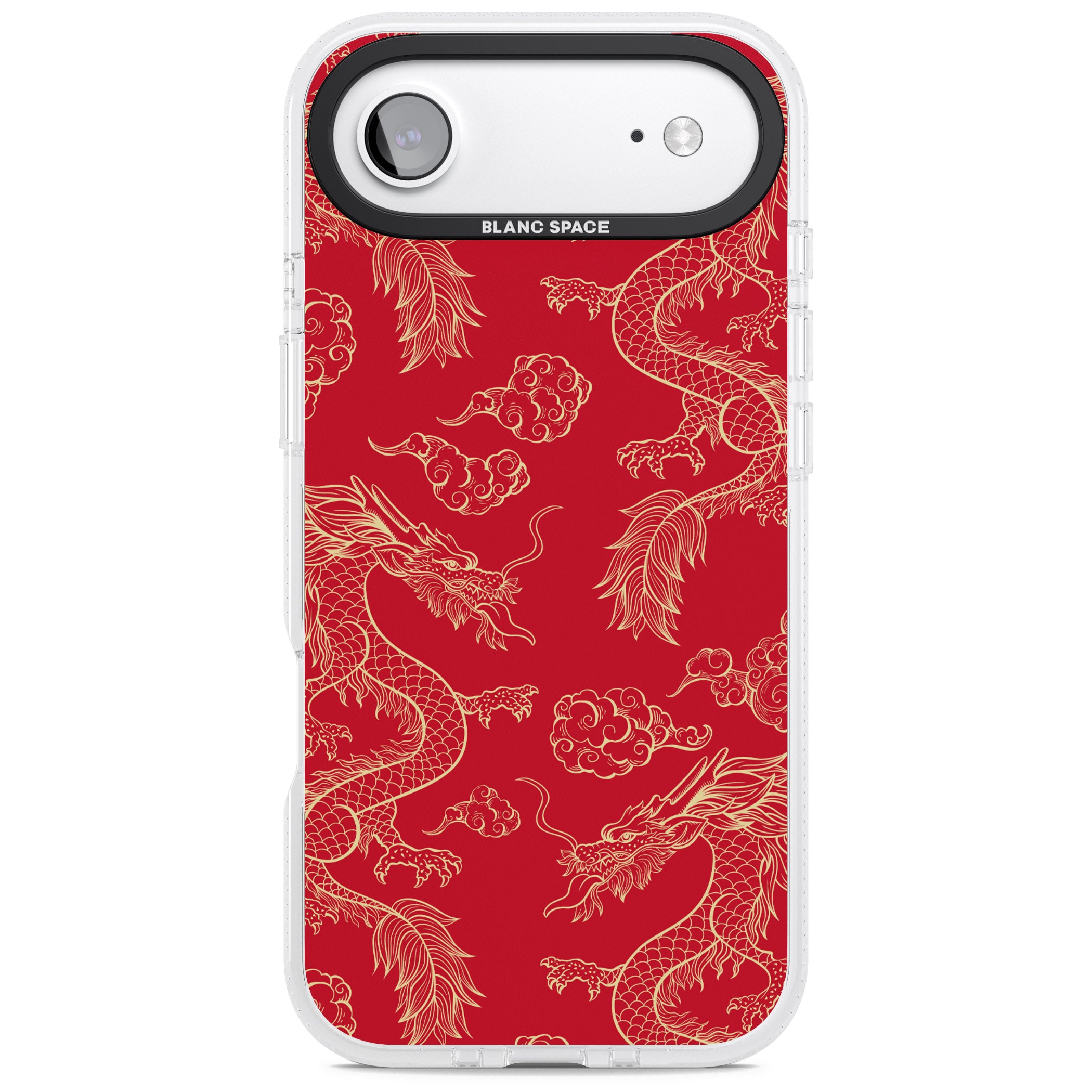 Red And Gold Dragon Pattern iPhone 17 Air Impact Air Clear Phone Case