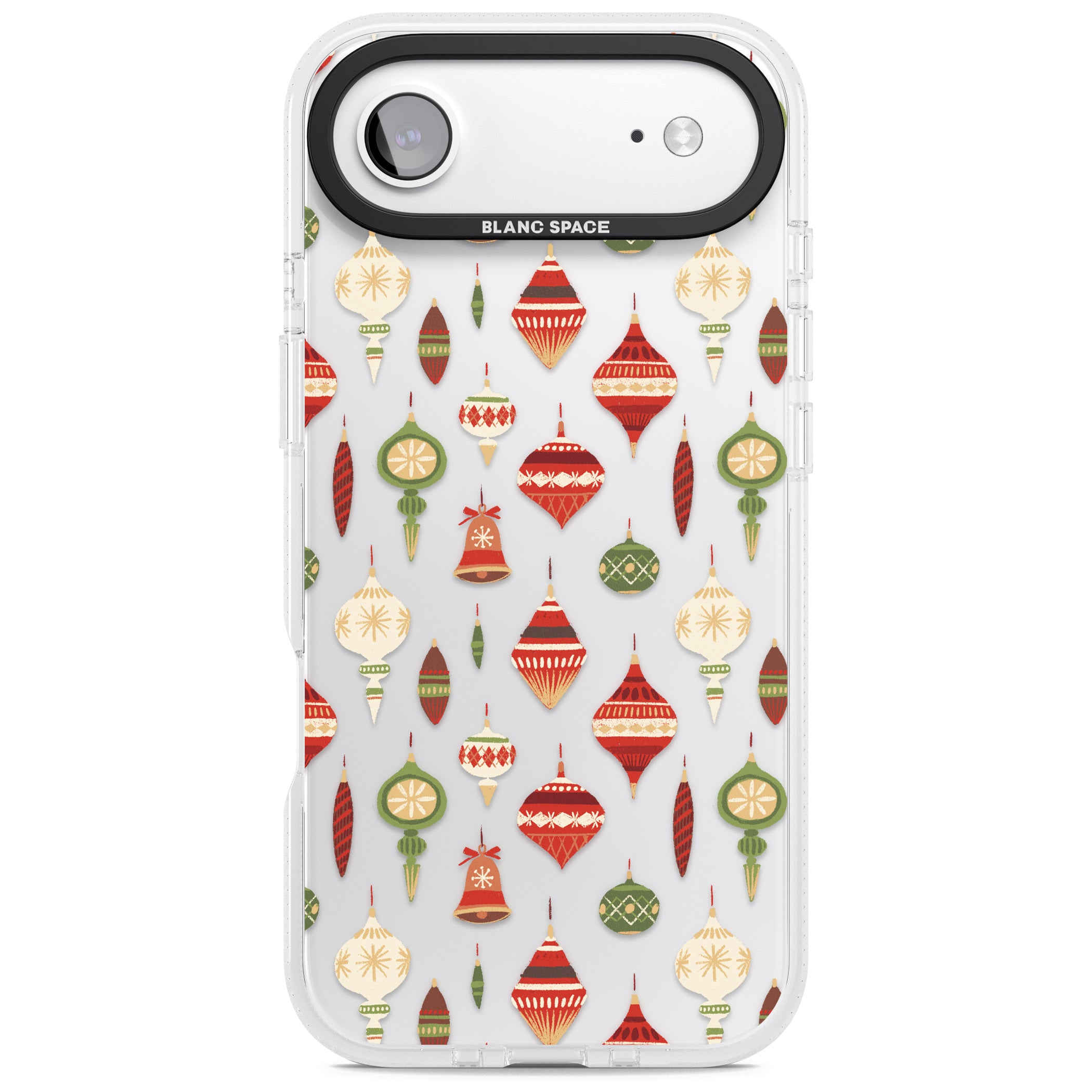 Christmas Baubles Pattern iPhone 17 Air Impact Air Clear Phone Case