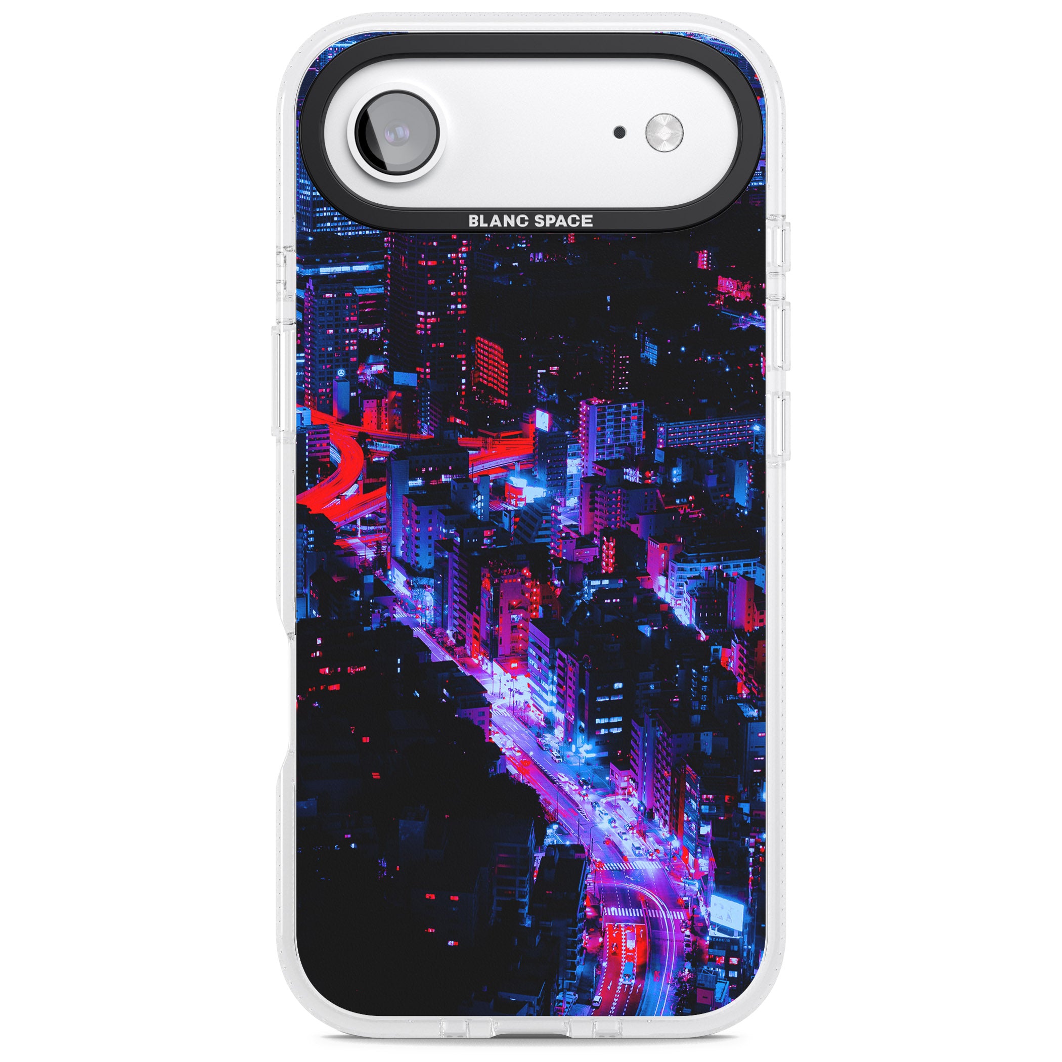 Neon Cityscape iPhone 17 Air Impact Air Clear Phone Case