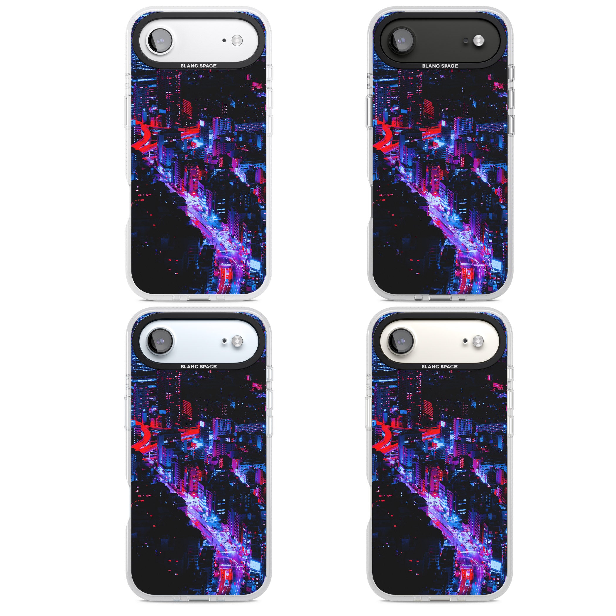 Neon Cityscape iPhone 17 Air Impact Air Clear Phone Case APT Impact Protection