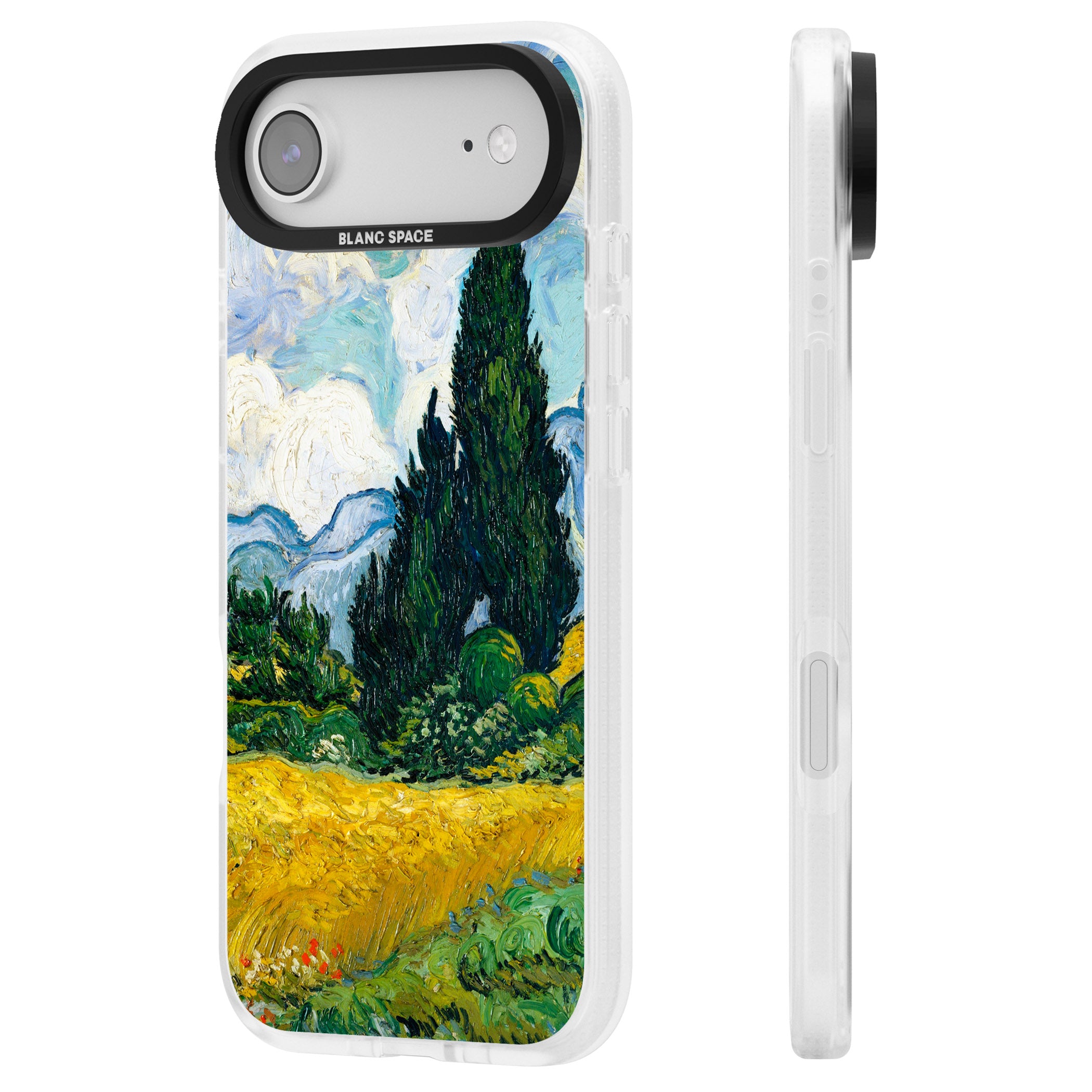 Wheat Field With Cypresses By Vincent Van Gogh iPhone 17 Air Impact Air Clear Phone Case Side Profile