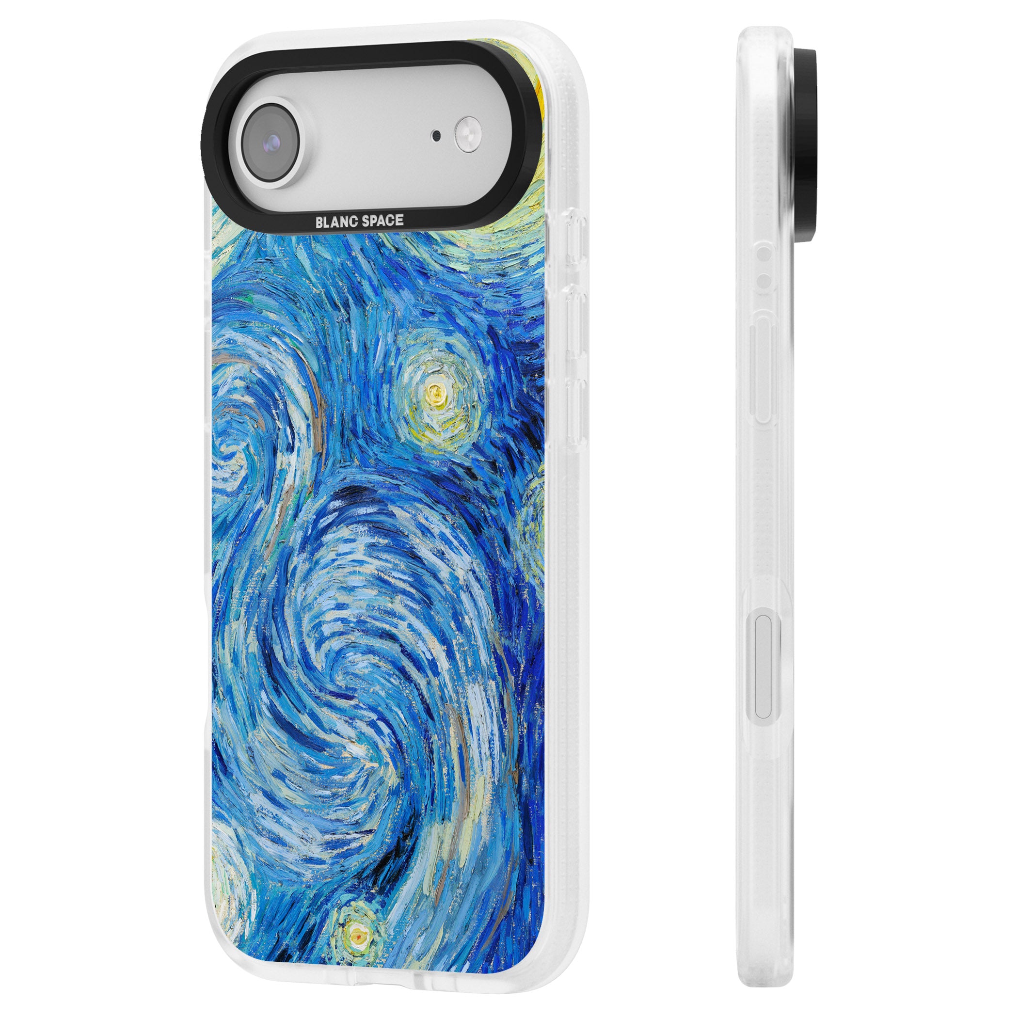 The Starry Night By Vincent Van Gogh iPhone 17 Air Impact Air Clear Phone Case Side Profile