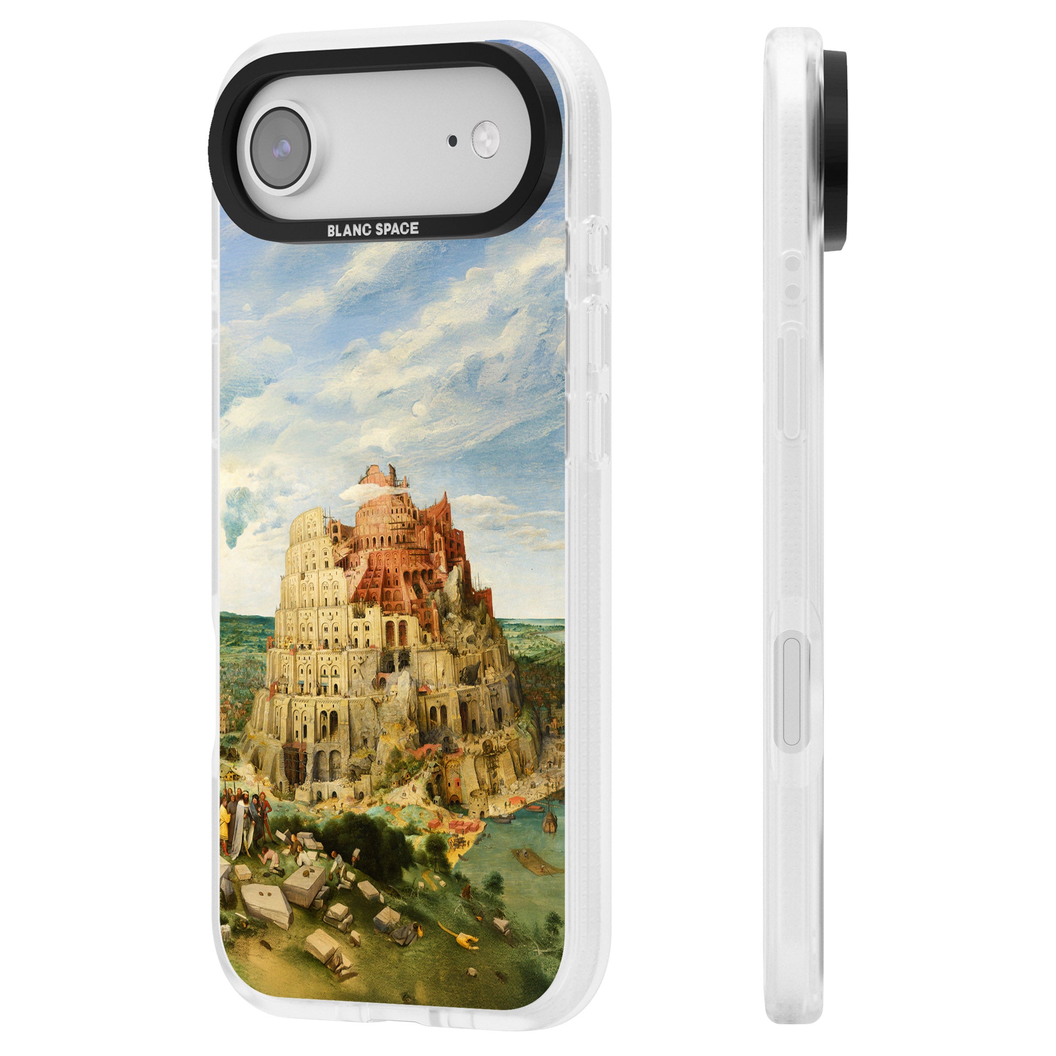 Tower Of Babel iPhone 17 Air Impact Air Clear Phone Case Side Profile