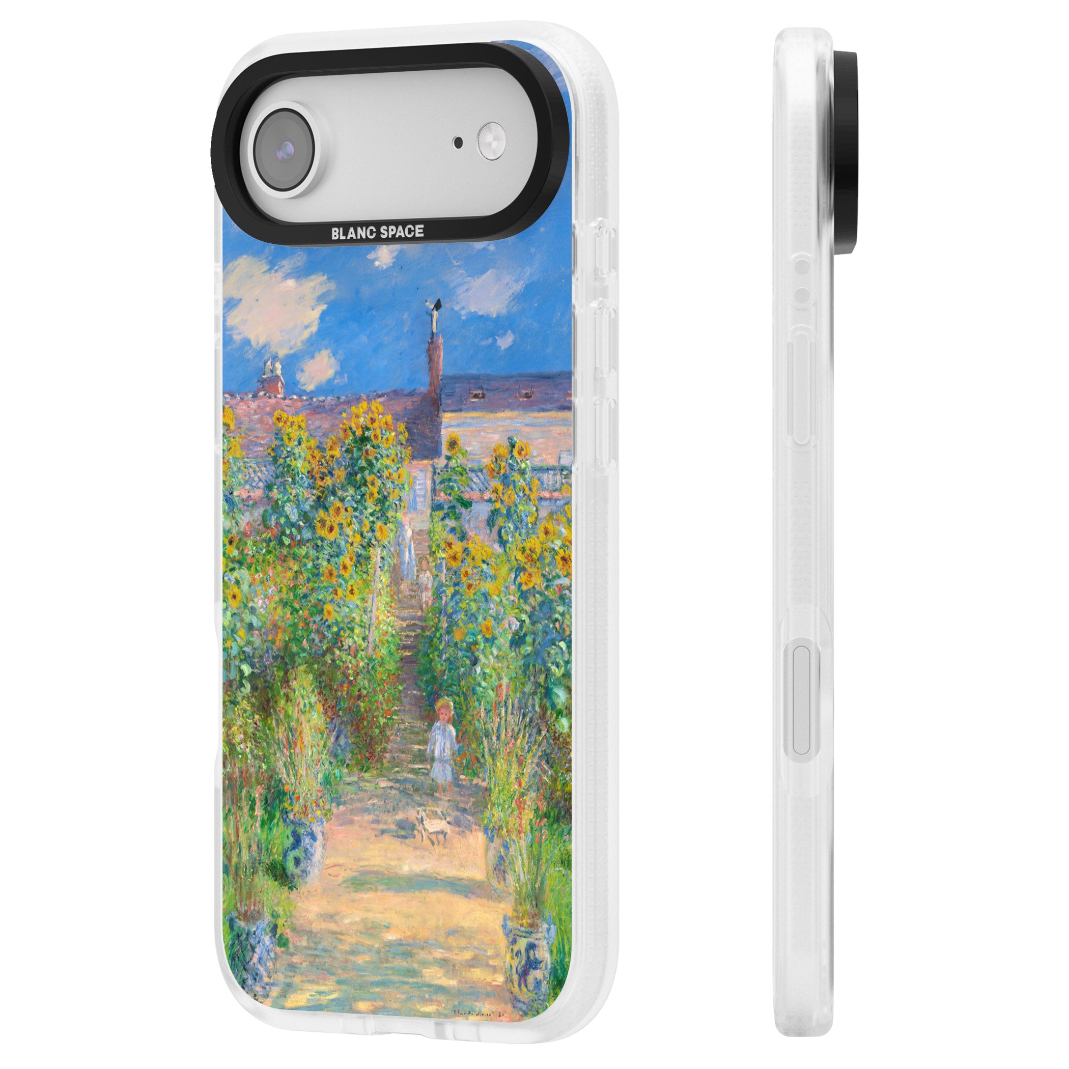 Garden at Vetheuil iPhone 17 Air Impact Air Clear Phone Case Side Profile