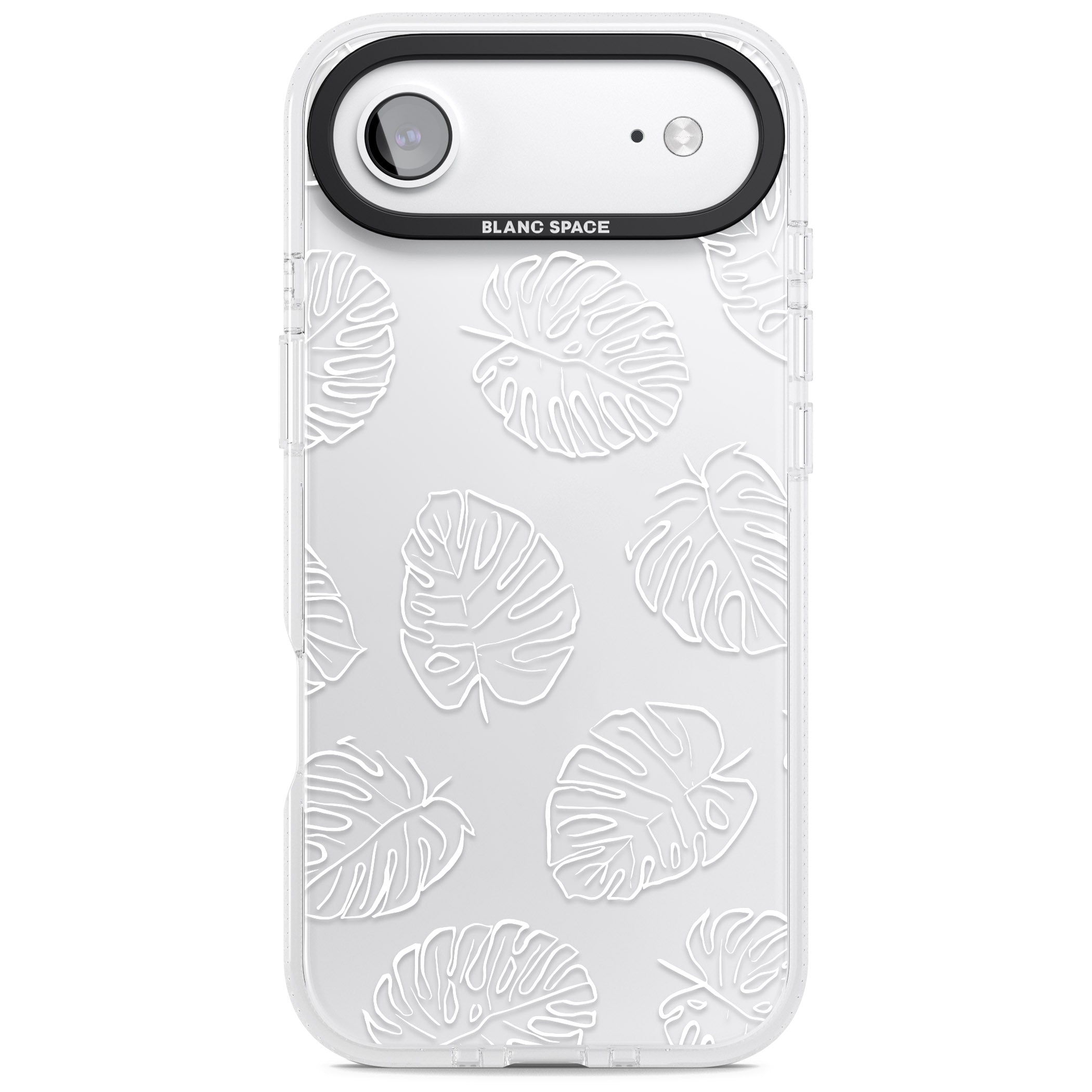 Monstera Outline iPhone 17 Air Impact Air Clear Phone Case