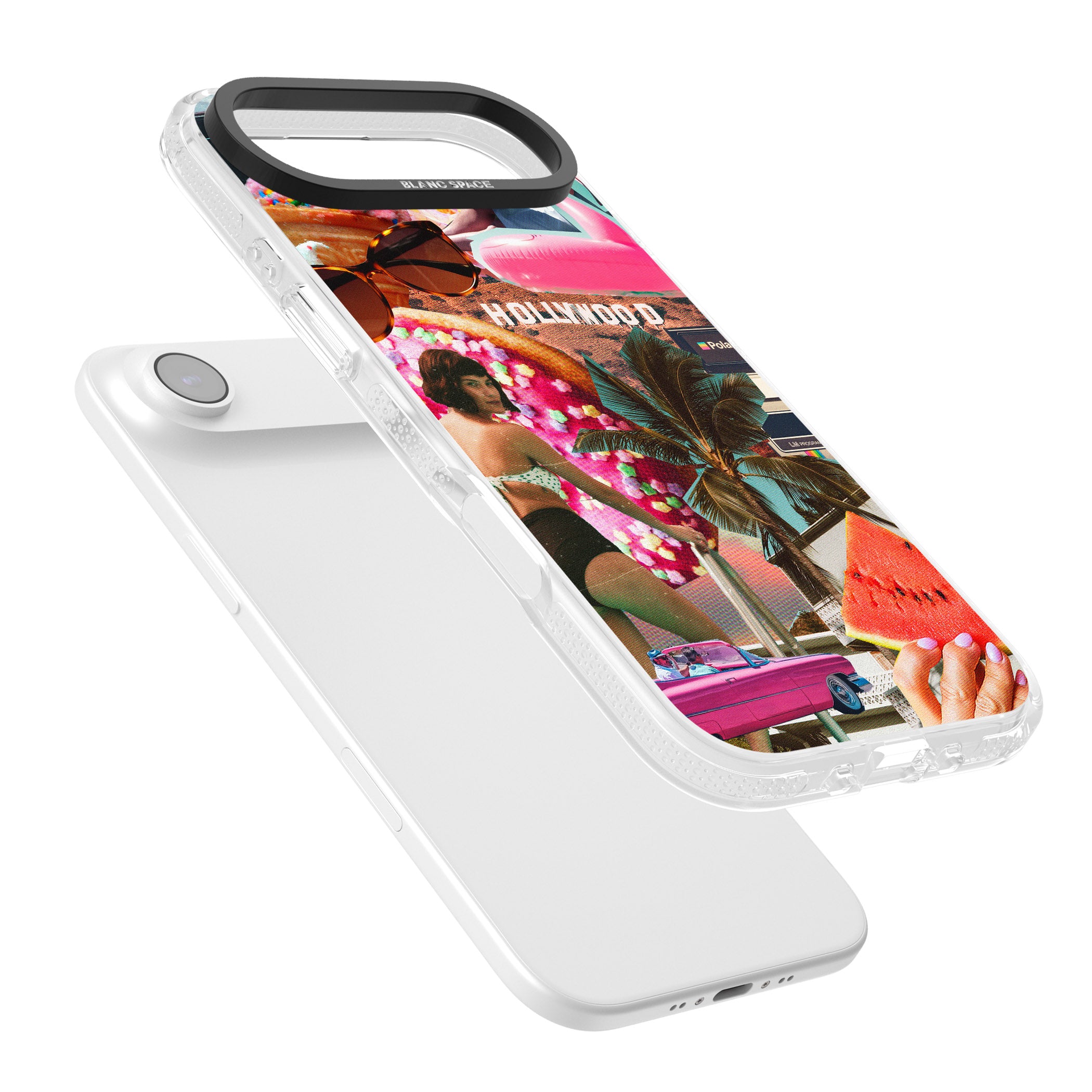 Hollywood Retro Collage iPhone 17 Air Impact Air Clear Phone Case Colours