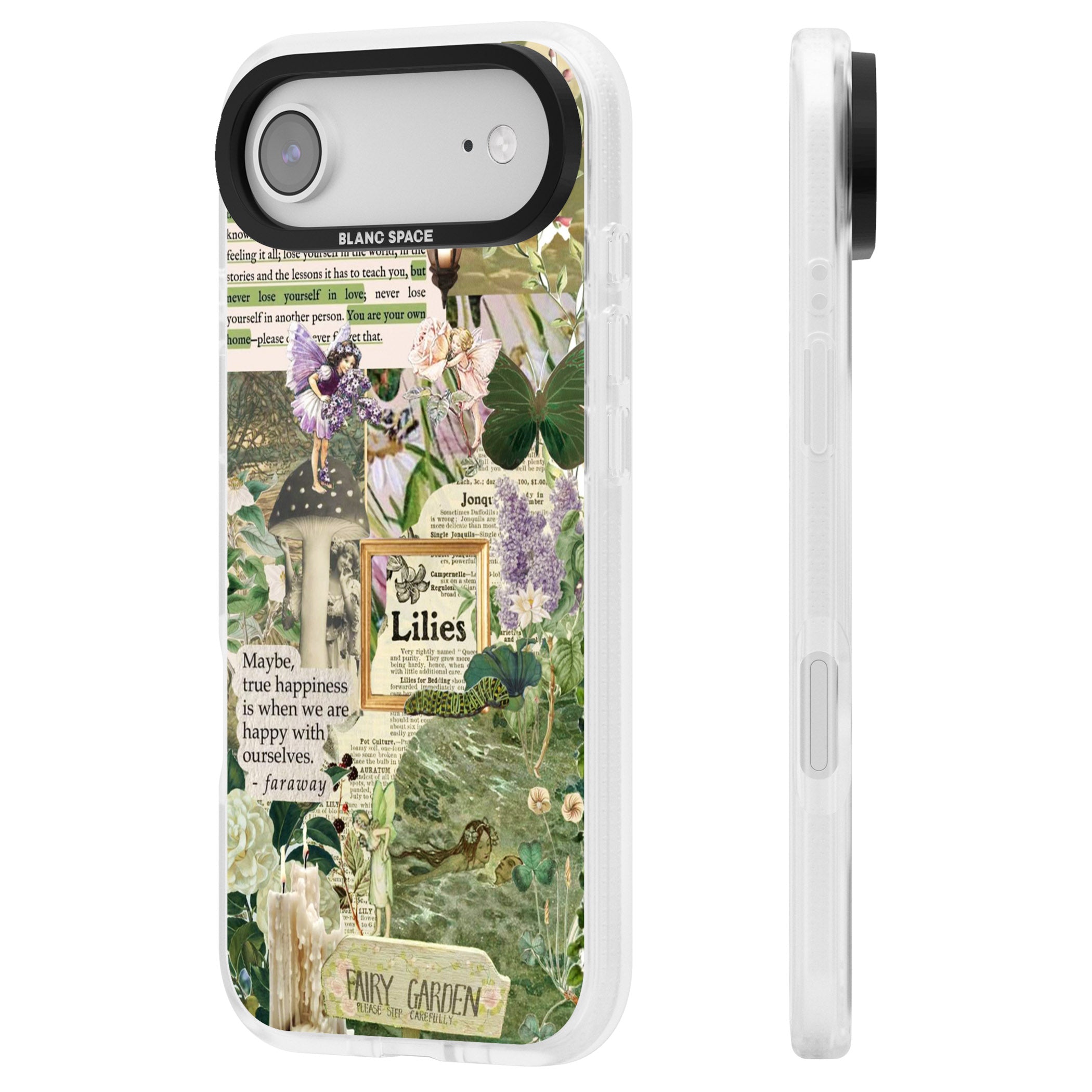 Fairy Garden iPhone 17 Air Impact Air Clear Phone Case Side Profile