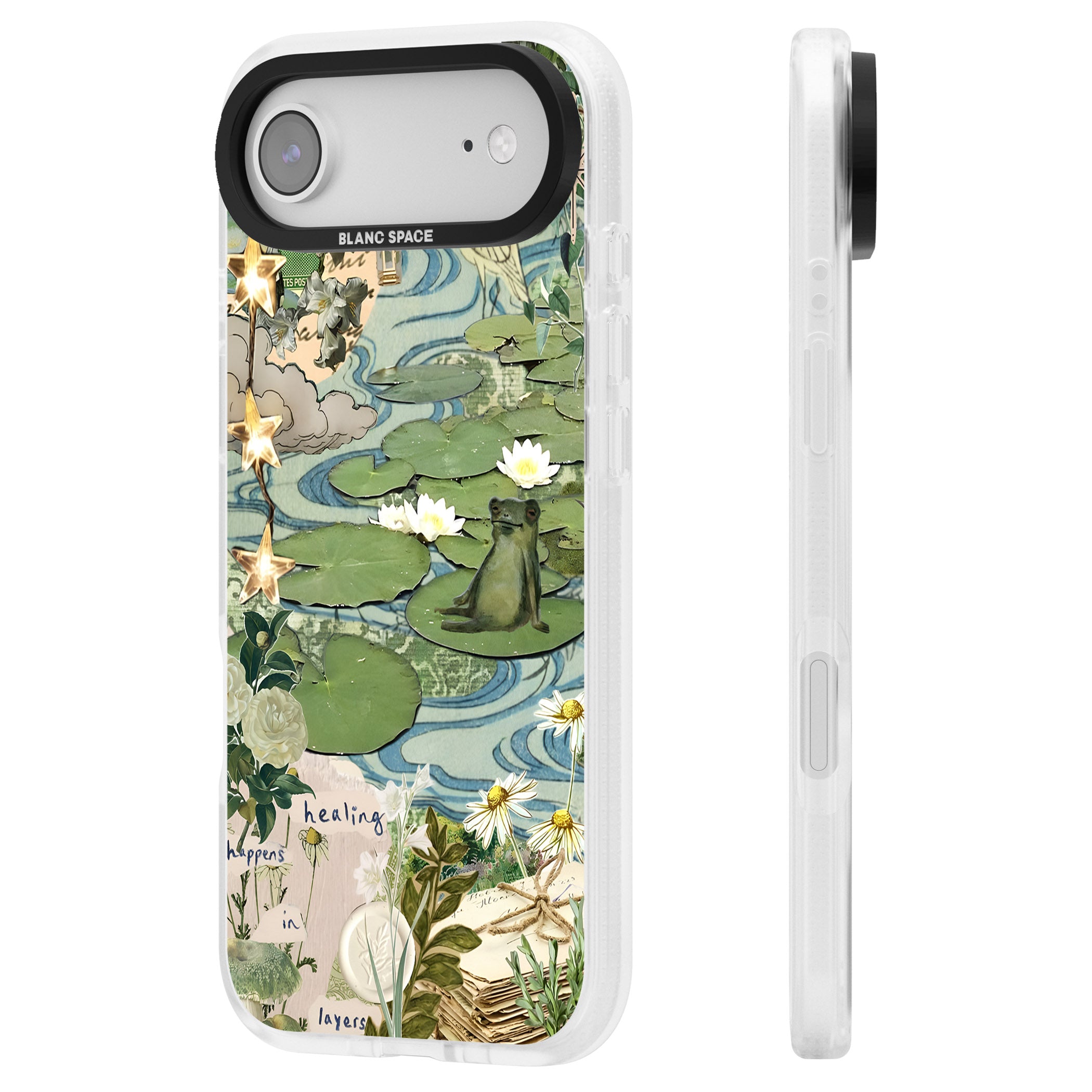 Lily Pad River iPhone 17 Air Impact Air Clear Phone Case Side Profile